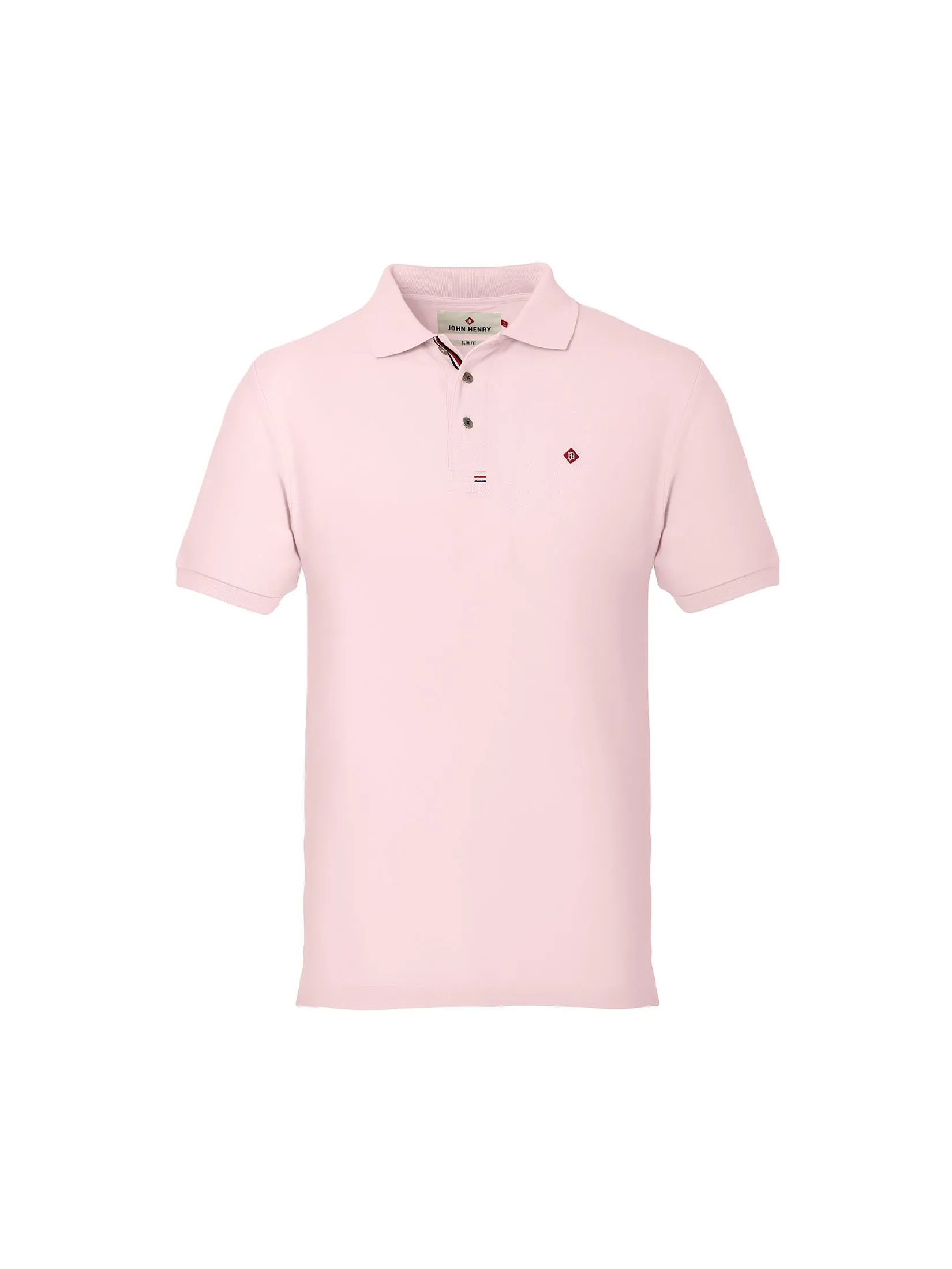 JOHN HENRY Men's Polo (Slim Fit) ESSENTIALS Light Pink JOHN HENRY Men's Polo (Slim Fit) ESSENTIALS Light Pink