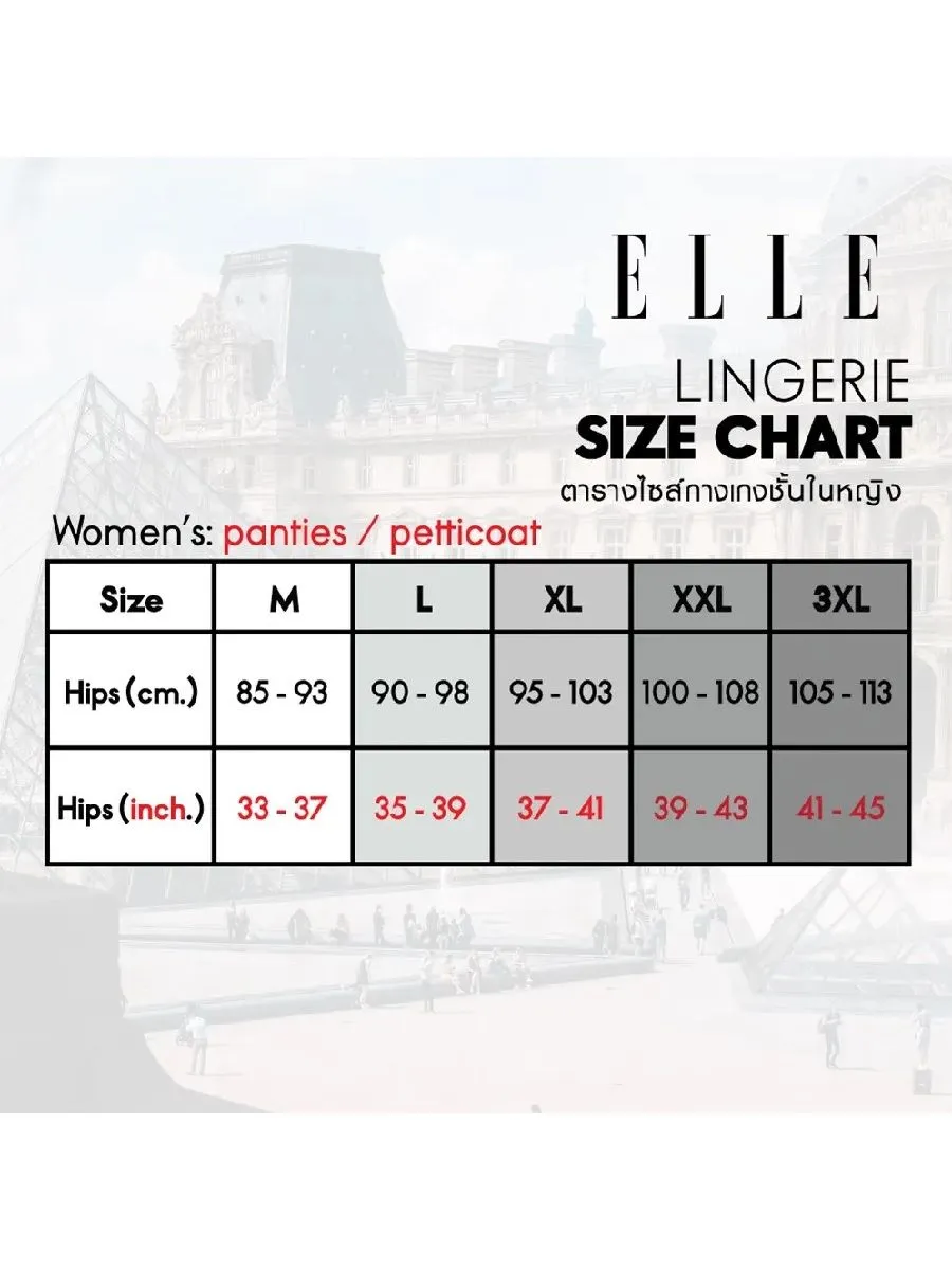 ELLE LINGERIE Women Bikini Lowrise Panties LU2867 - Black ELLE LINGERIE Women Bikini Lowrise Panties LU2867 - Black
