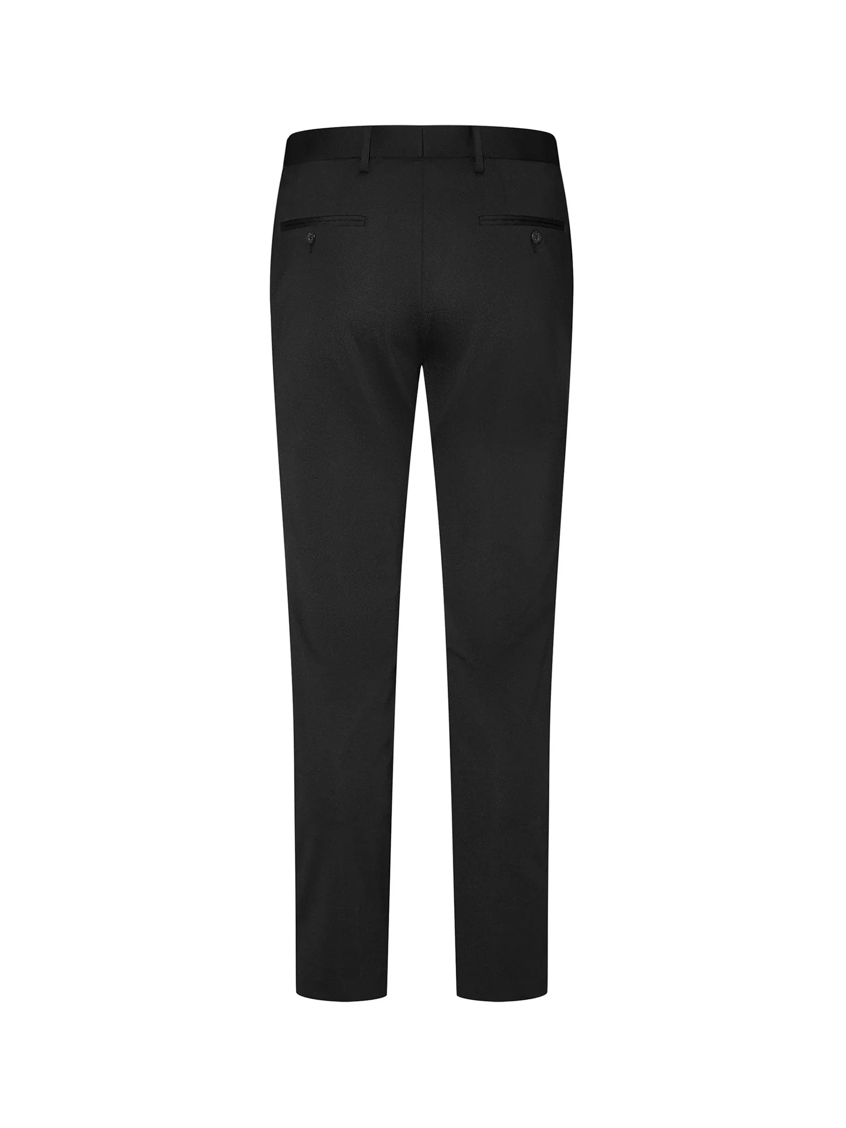 G2000 Men Clothing Cool Touch Knit Print Formal Pants Slim Fit - Black