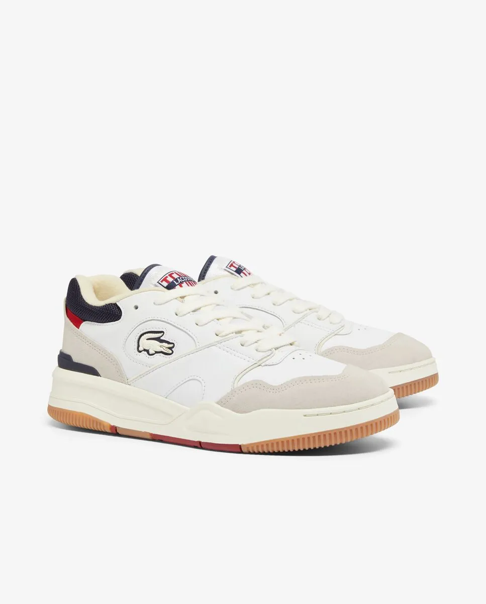 LACOSTE Men’s Lineshot Leather Sneakers White LACOSTE Men’s Lineshot Leather Sneakers White