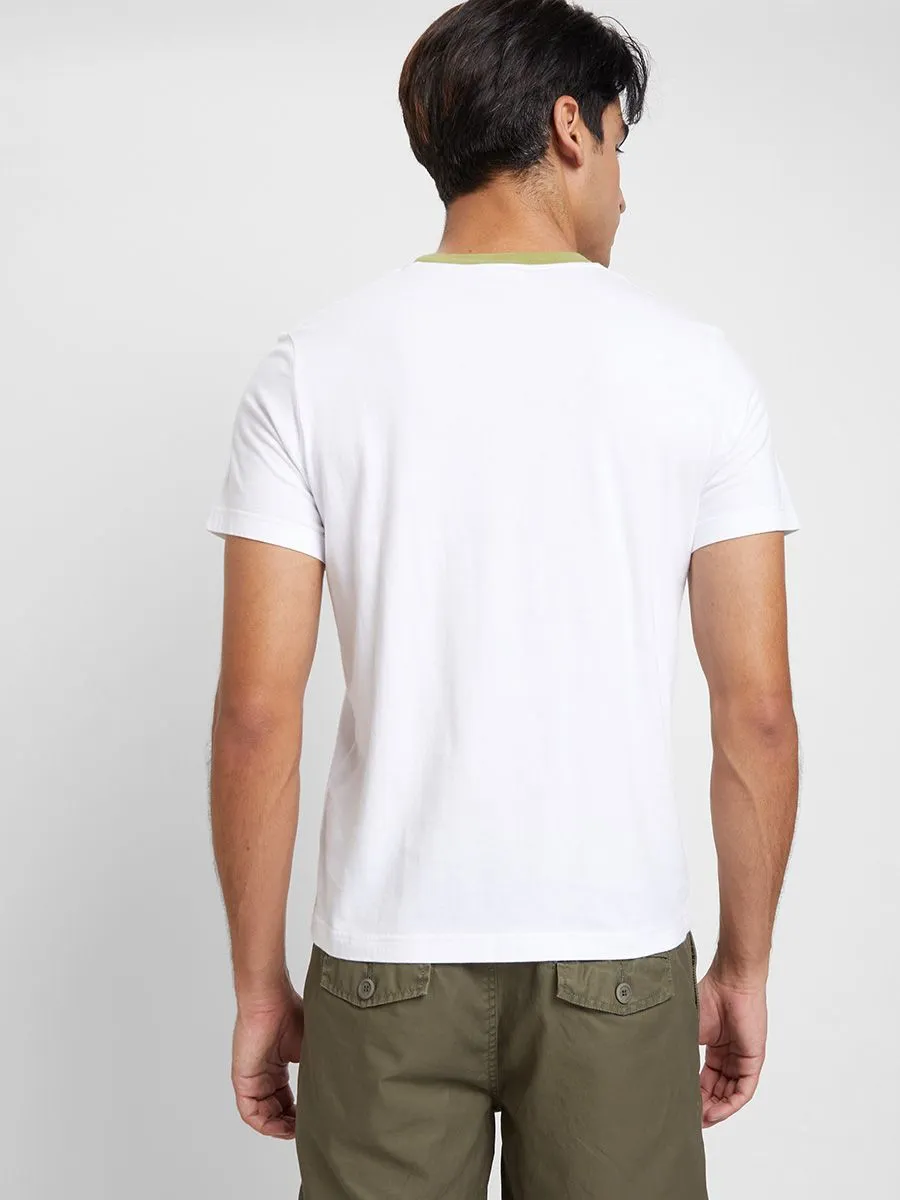 DEFRY 01 Men T-Shirt Short Sleeves Round Neck Printed White DEFRY 01 Men T-Shirt Short Sleeves Round Neck Printed White