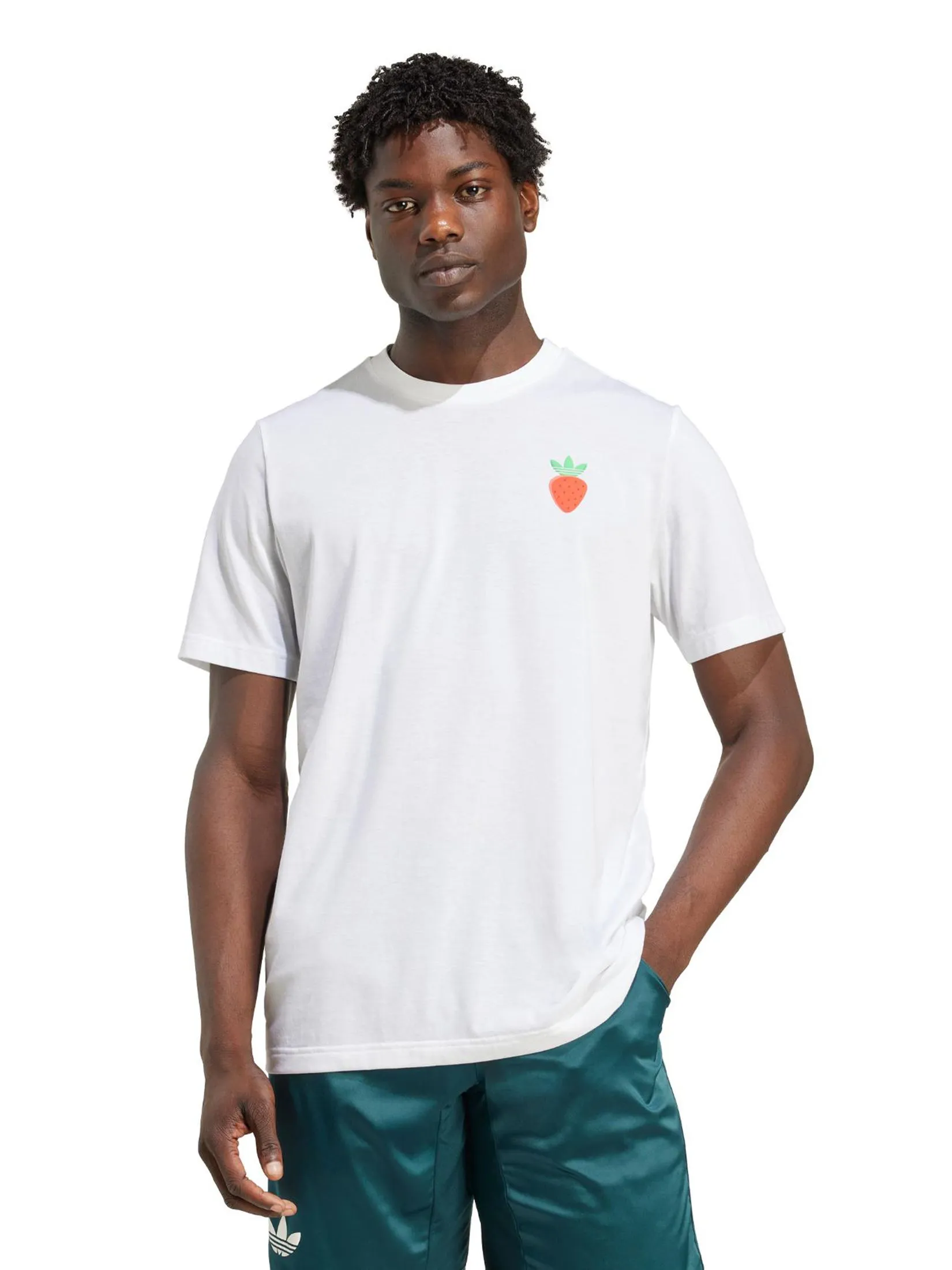 ADIDAS Men T-Shirt Tennis Graphic White ADIDAS Men T-Shirt Tennis Graphic White