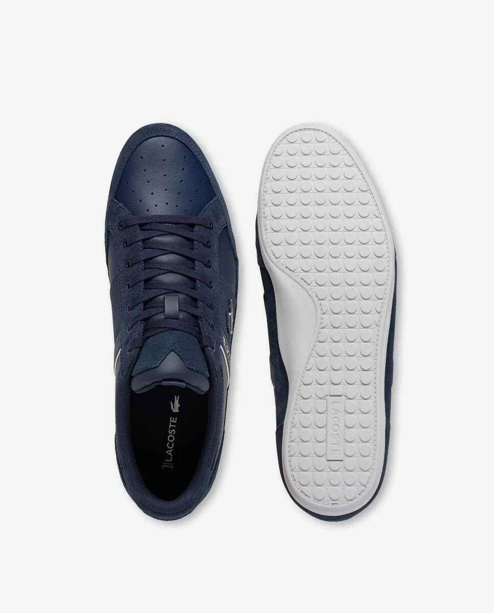 LACOSTE Men’s Chaymon Suede Sneakers Blue LACOSTE Men’s Chaymon Suede Sneakers Blue