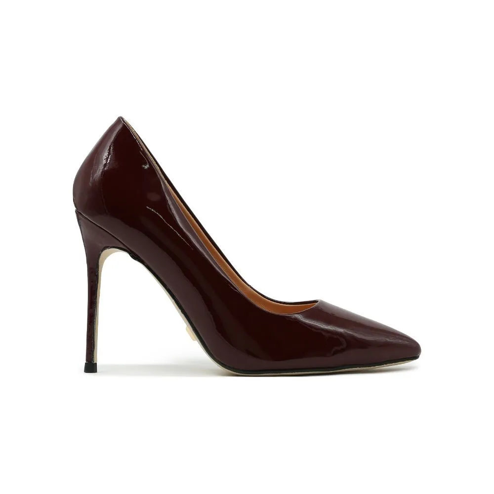 SHU CELEB HEELS 4" IN MILAN SWSC0801-RD55-GLOSSY BURGUNDY SHU CELEB HEELS 4" IN MILAN SWSC0801-RD55-GLOSSY BURGUNDY
