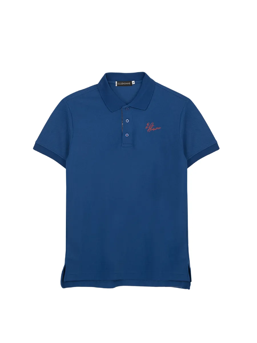ELLE HOMME Men Polo shirt short sleeves Smart fit W8K911 - Navy Blue ELLE HOMME Men Polo shirt short sleeves Smart fit W8K911 - Navy Blue