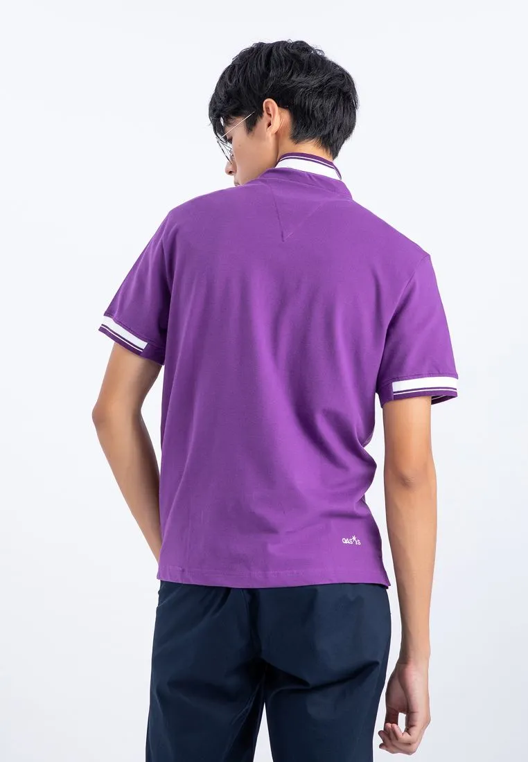 OASIS Purple Colourful Polo Shirt OASIS Purple Colourful Polo Shirt