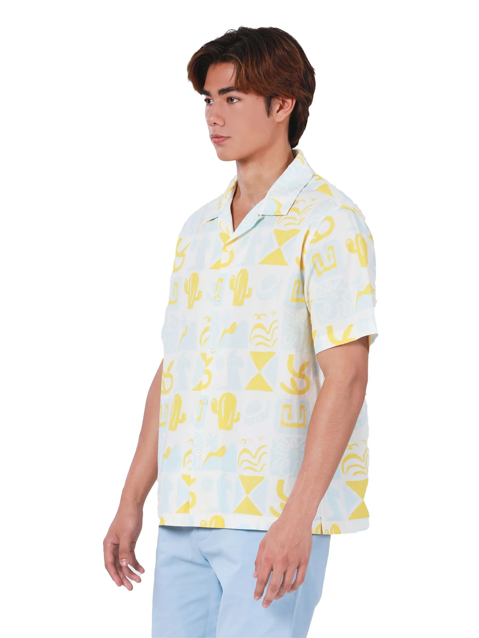 JOHN HENRY Men's Short Sleeves Hawaii Shirts (Relaxed Fit) REJUVENATE VACATION Yellow JOHN HENRY Men's Short Sleeves Hawaii Shirts (Relaxed Fit) REJUVENATE VACATION Yellow
