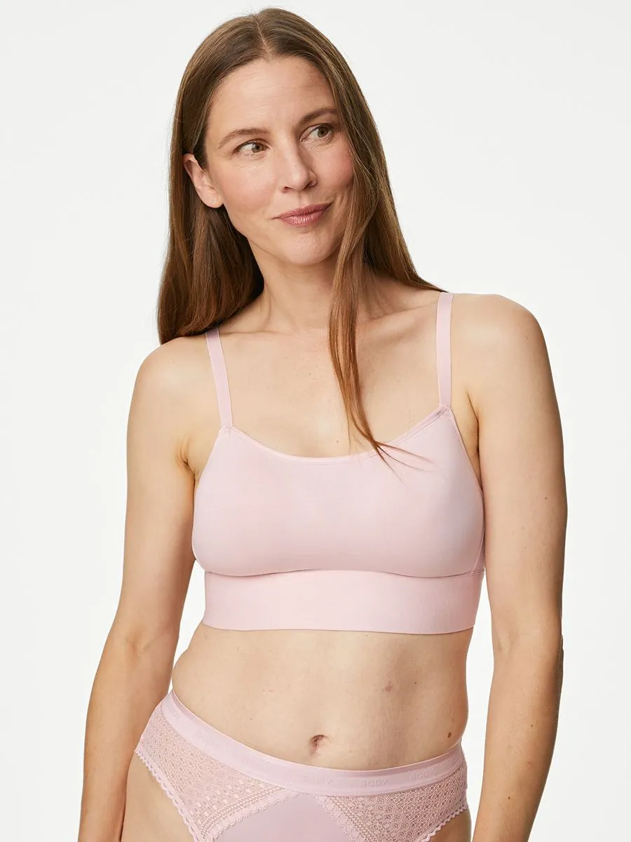 MARKS & SPENCER Women Cami Bra Cotton Non-Wired Post Surgery Piggy Pink MARKS & SPENCER Women Cami Bra Cotton Non-Wired Post Surgery Piggy Pink