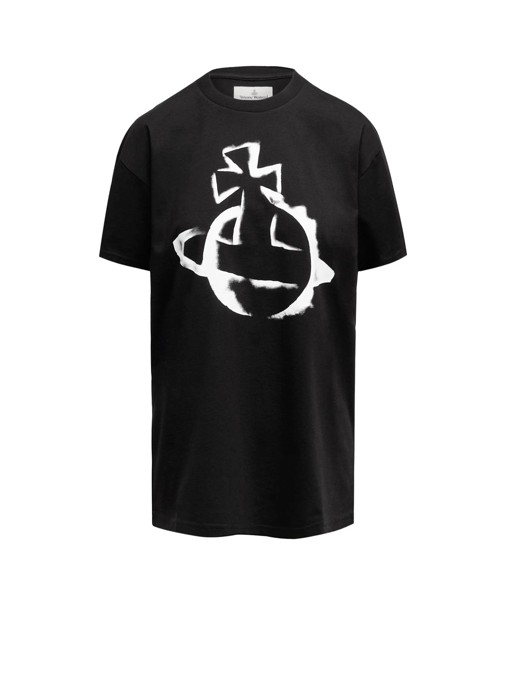 VIVIENNE WESTWOOD Men Stencil T-Shirt Short Sleeves Orb Classic Black