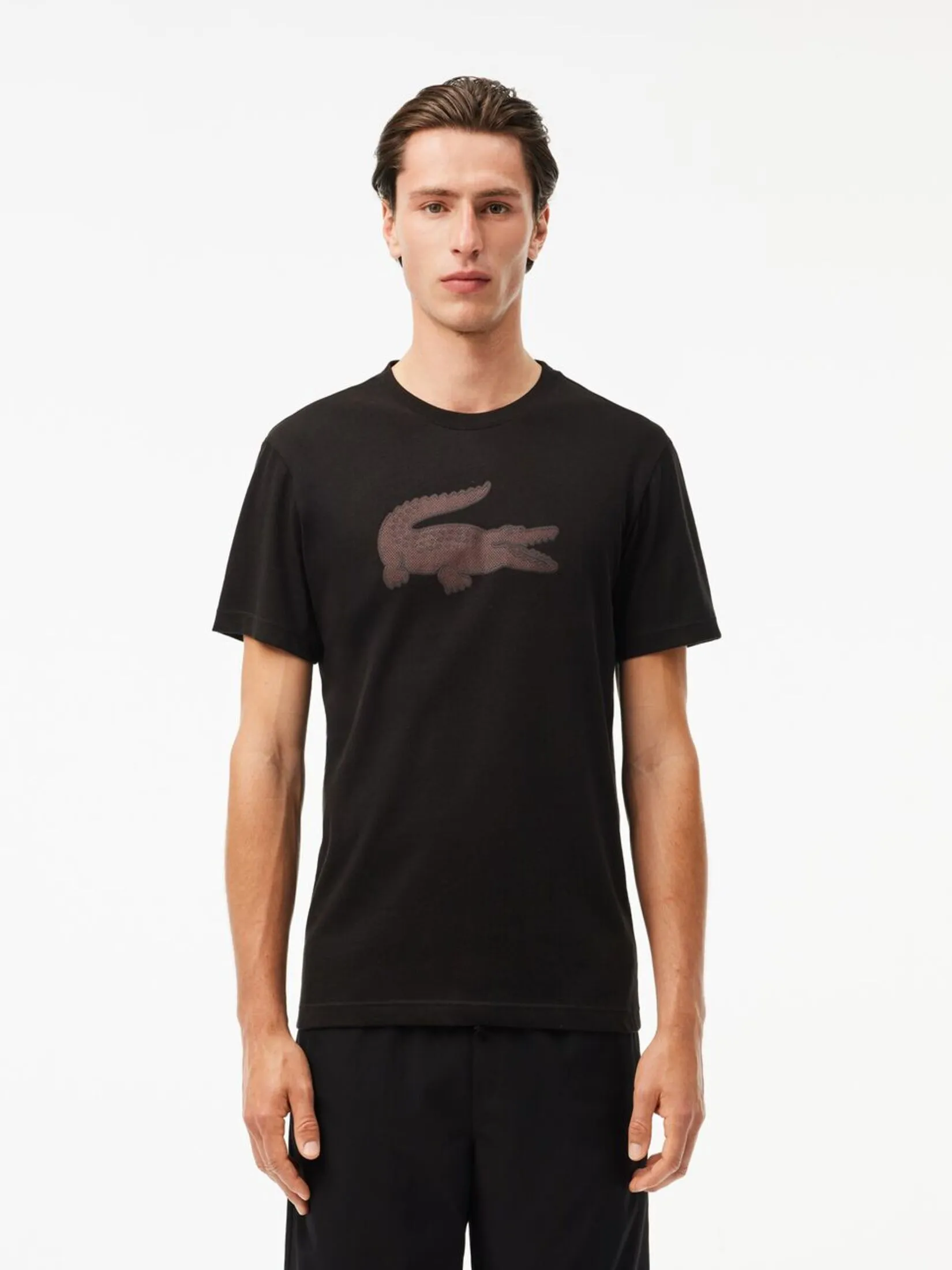 LACOSTE Ultra Dry XXL Logo Sport T-shirt Black LACOSTE Ultra Dry XXL Logo Sport T-shirt Black
