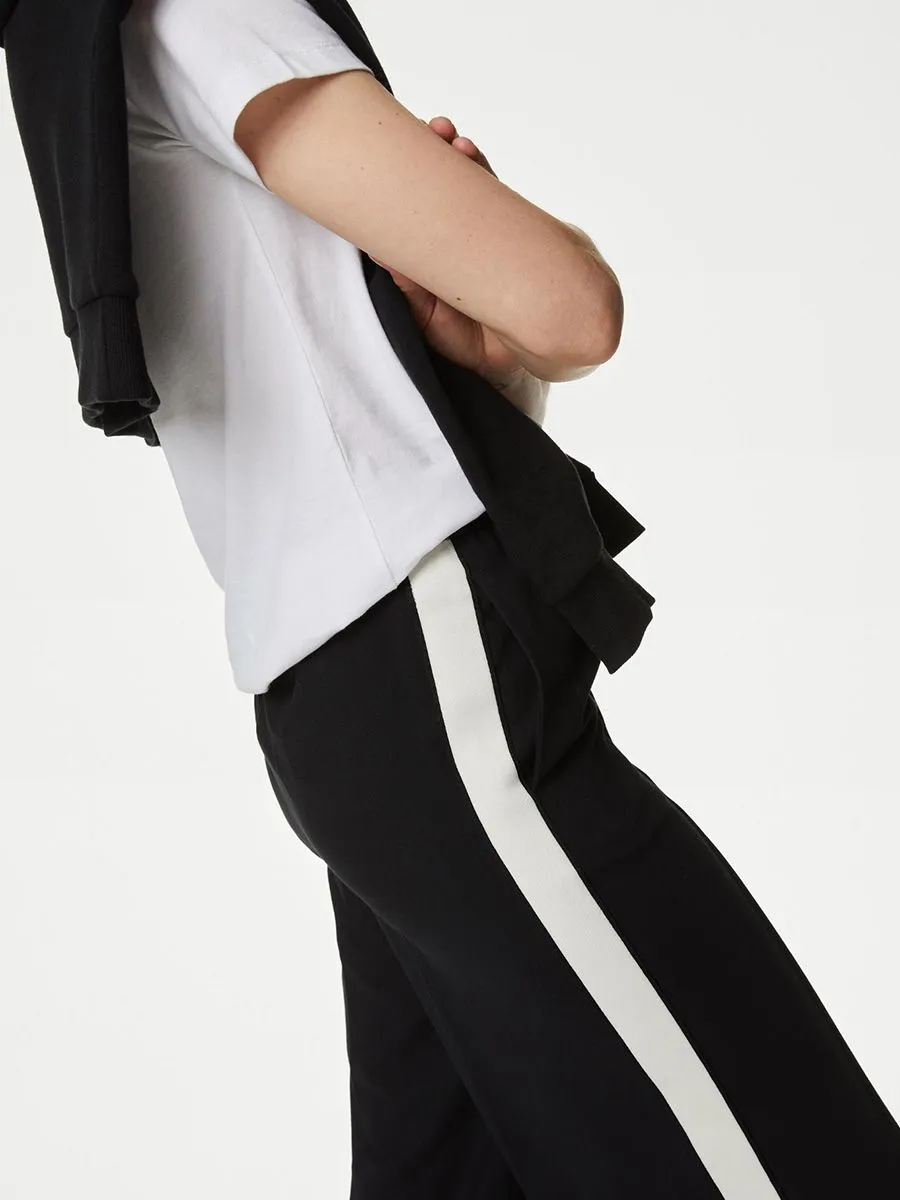 MARKS & SPENCER Women Trousers Side Stripe Wide Leg MARKS & SPENCER Women Trousers Side Stripe Wide Leg