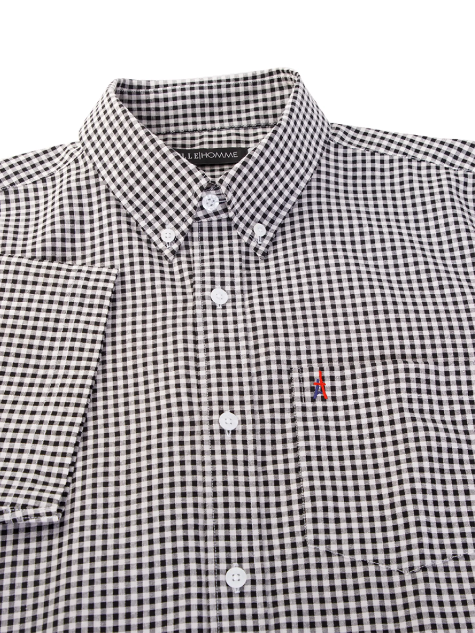 ELLE HOMME Men's short sleeved shirt W8B682 - White/Black ELLE HOMME Men's short sleeved shirt W8B682 - White/Black