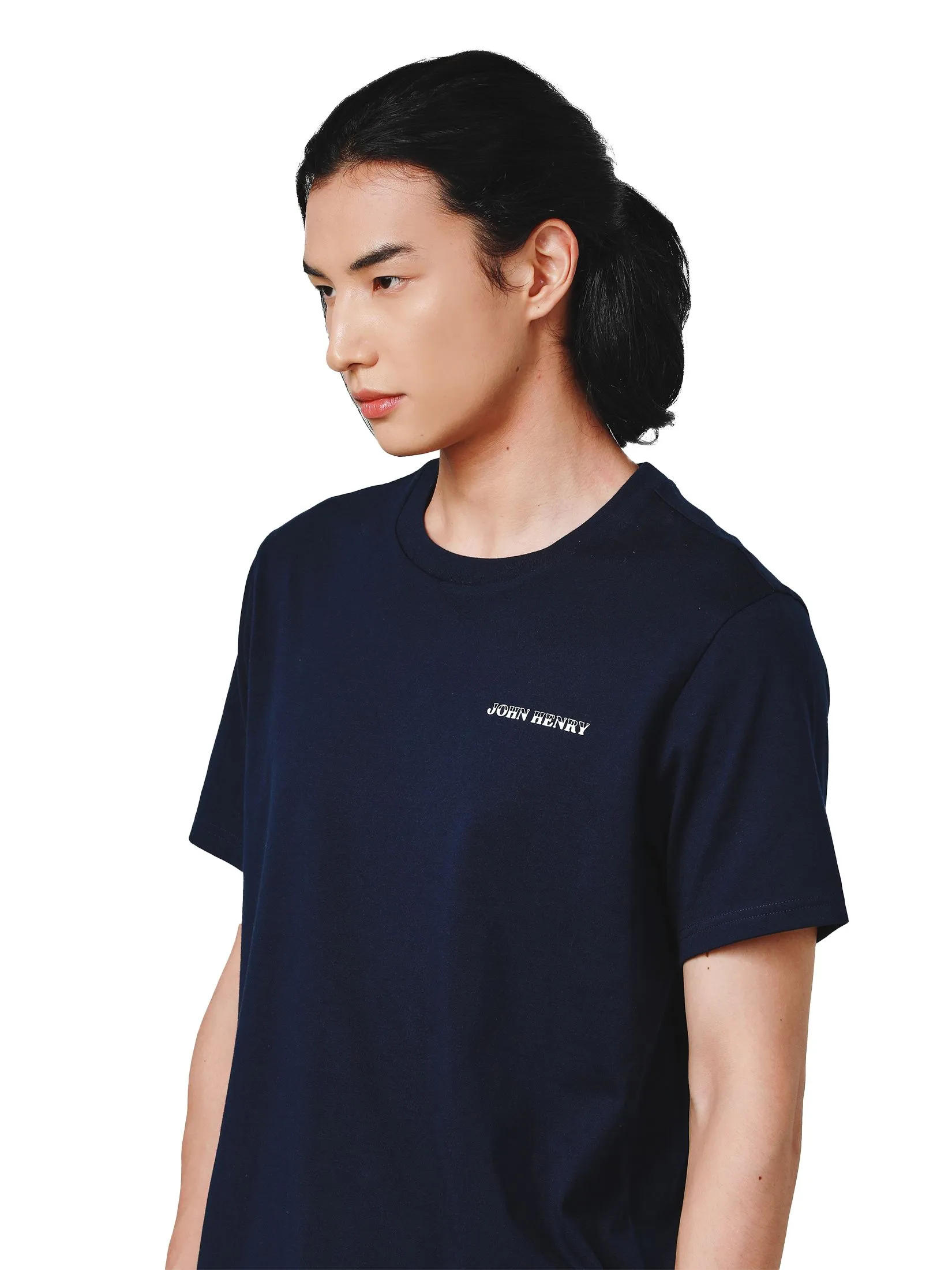 JOHN HENRY Men's T-Shirts (Slim Fit) DENIM Navy JOHN HENRY Men's T-Shirts (Slim Fit) DENIM Navy