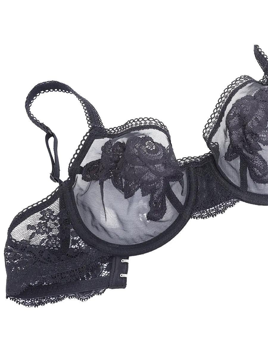 BSC Lingerie Women Bra Sexy Lace See Through wire BB1453BL Black BSC Lingerie Women Bra Sexy Lace See Through wire BB1453BL Black