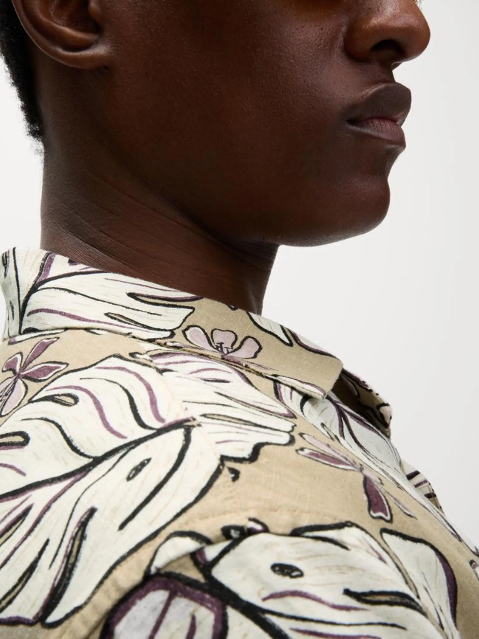 MARKS & SPENCER Men Shirt Regular Fit Linen Rich Printed Su Sand MARKS & SPENCER Men Shirt Regular Fit Linen Rich Printed Su Sand