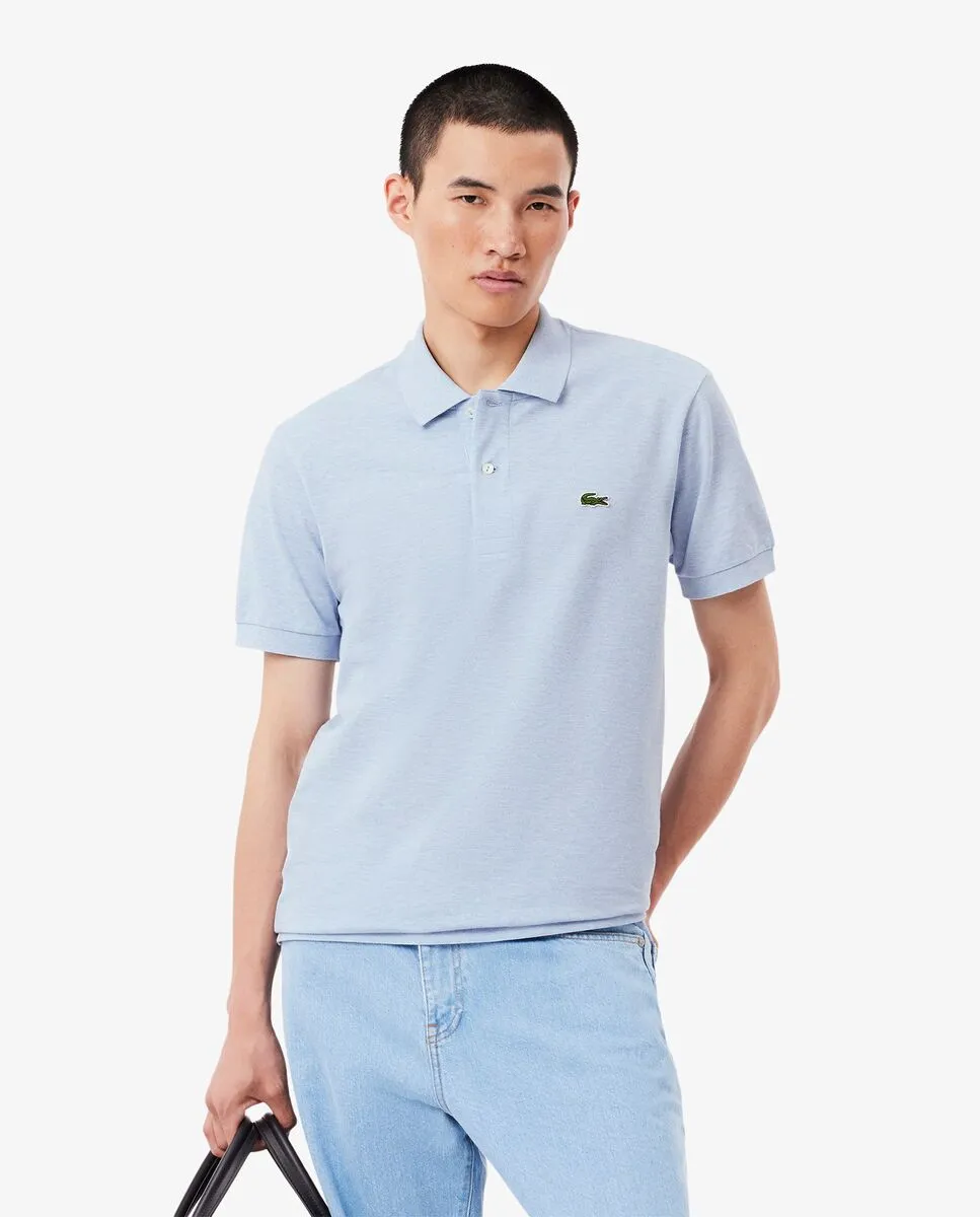 LACOSTE Classic Fit L.12.12 Marl Polo Shirt Blue LACOSTE Classic Fit L.12.12 Marl Polo Shirt Blue