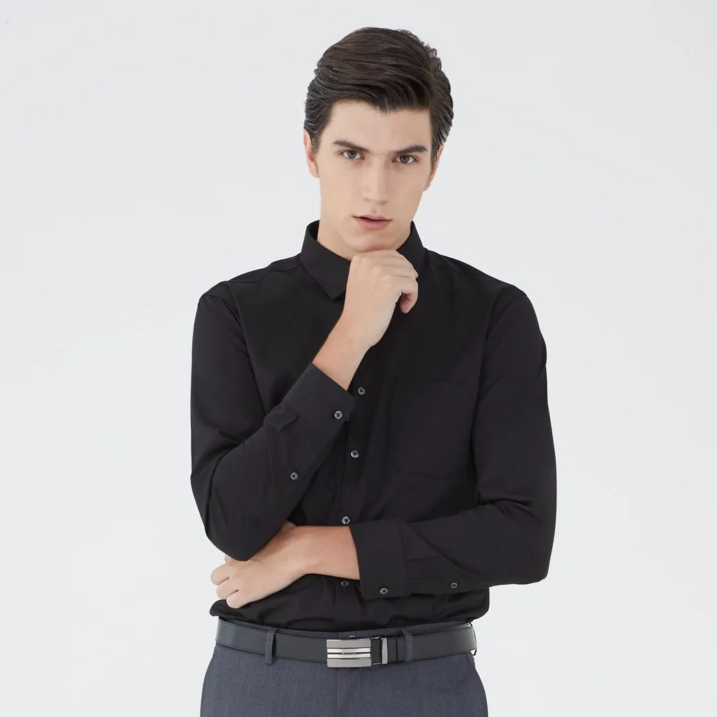 ARROW Easy Care Shirt Long Sleeve Slim Fit Black MACS758S3BRBL ARROW Easy Care Shirt Long Sleeve Slim Fit Black MACS758S3BRBL