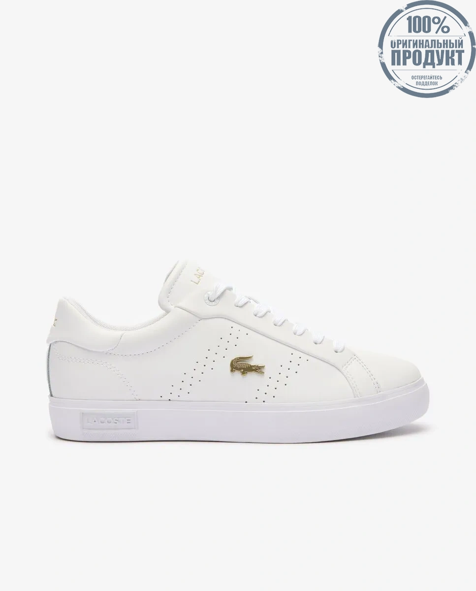 LACOSTE Women’s Powercourt 2.0 Leather Trainers White LACOSTE Women’s Powercourt 2.0 Leather Trainers White