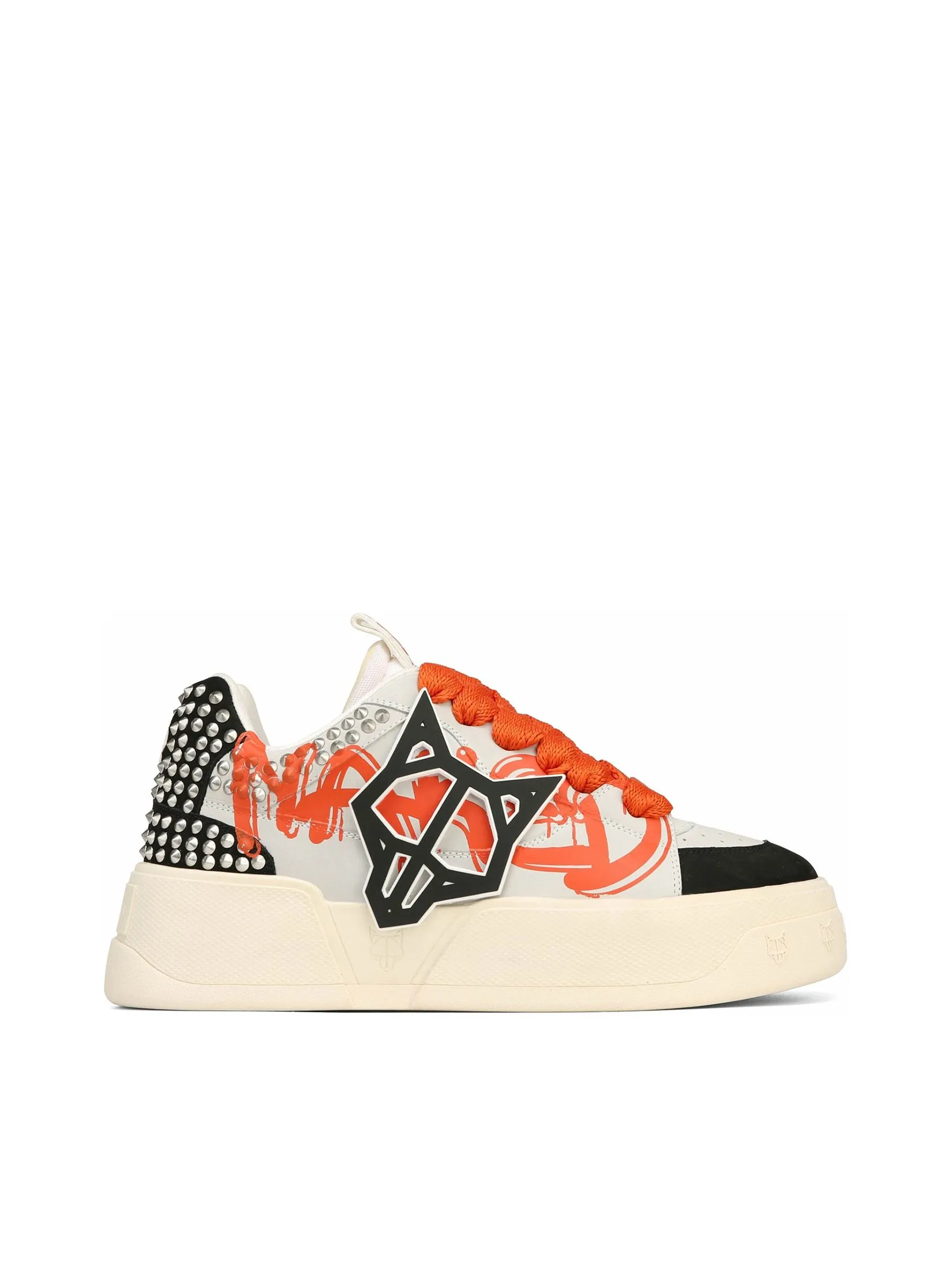 NAKED WOLFE Men Sneakers Kosa Graffiti Black/White NAKED WOLFE Men Sneakers Kosa Graffiti Black/White