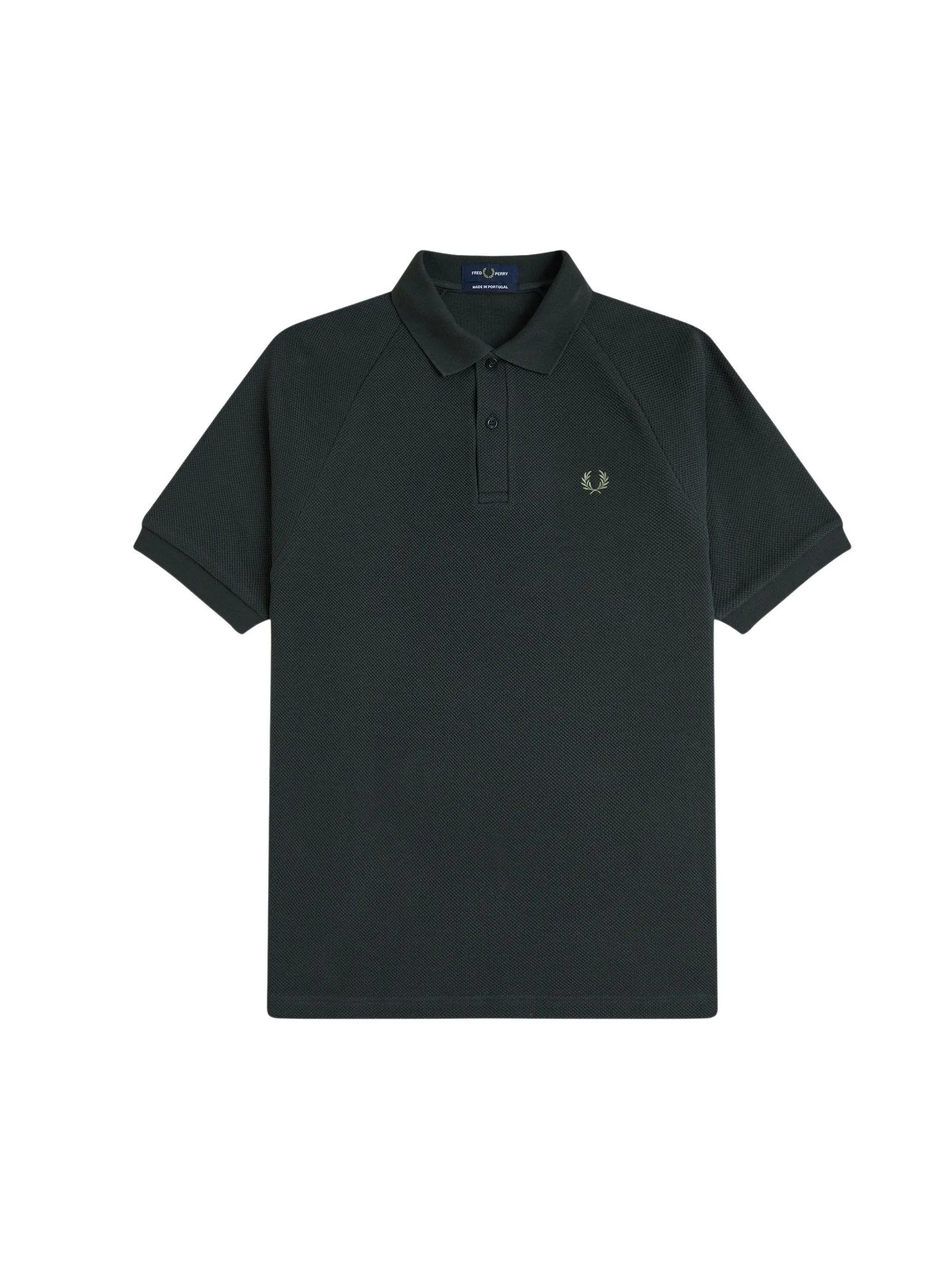 Fred Perry Men TEXTURED PIQUE POLO SHIRT Green Fred Perry Men TEXTURED PIQUE POLO SHIRT Green