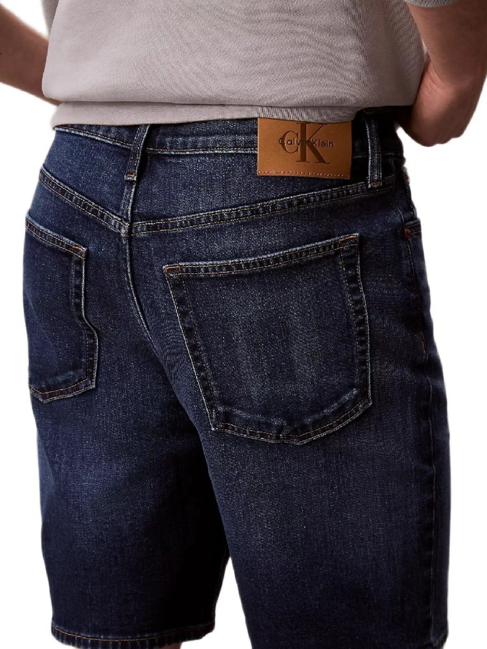 CALVIN KLEIN Men's Standard Denim COOLMAX® Shorts Deep Blue CALVIN KLEIN Men's Standard Denim COOLMAX® Shorts Deep Blue