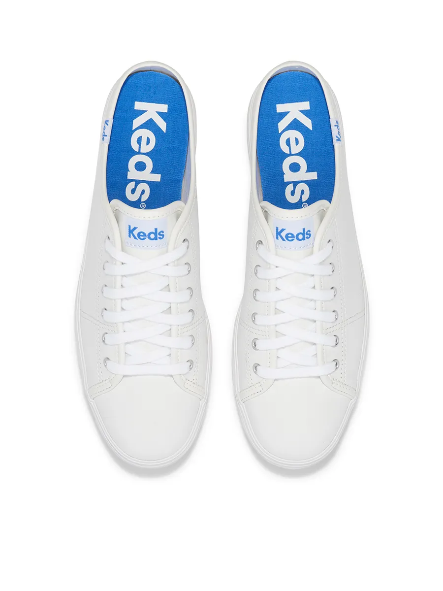KEDS Women Triple Kick Mule Leather White KEDS Women Triple Kick Mule Leather White