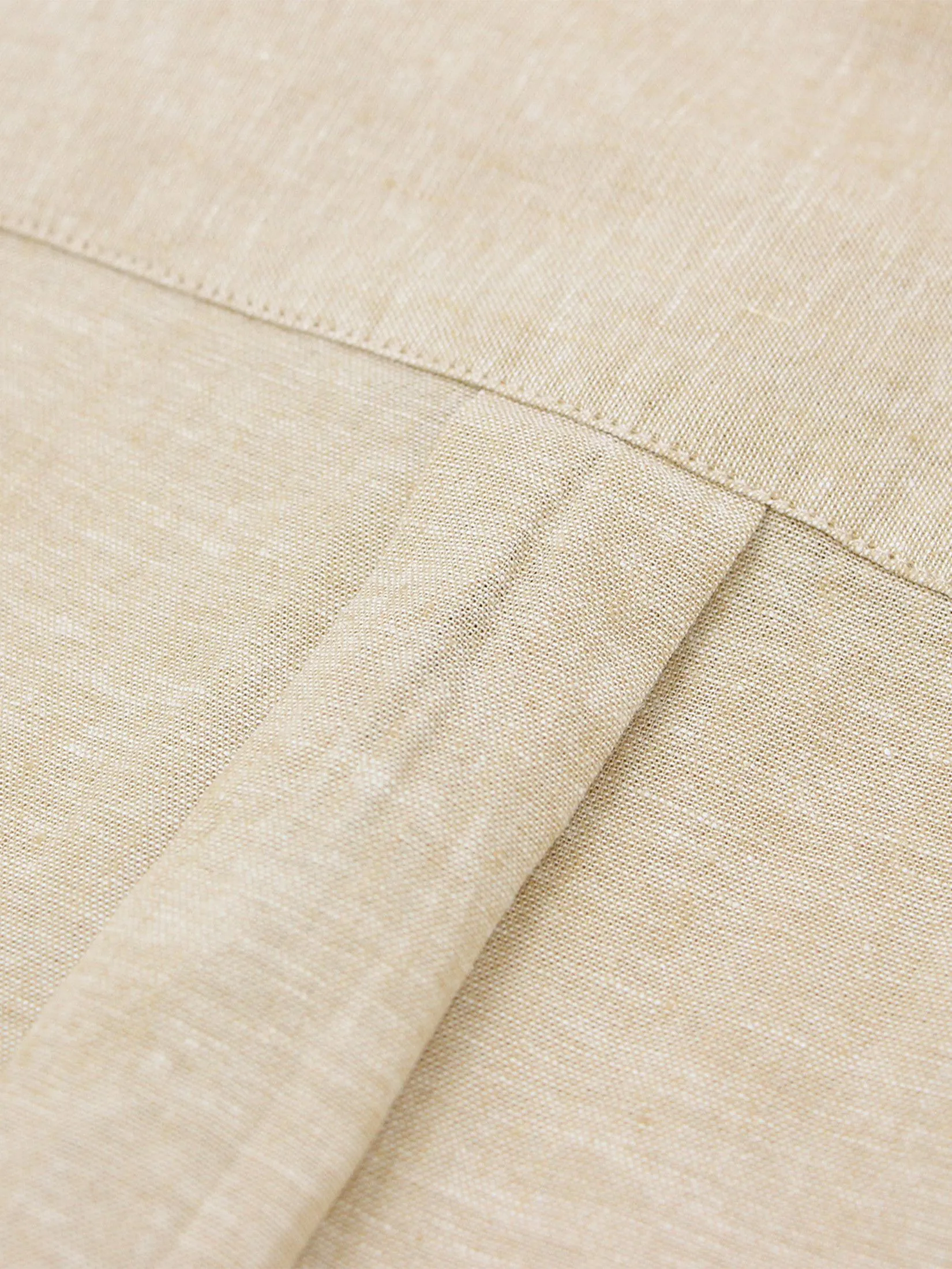 GIORDANO Men's Slim Mandarin Collar Linen Shirt Crockery khaki GIORDANO Men's Slim Mandarin Collar Linen Shirt Crockery khaki