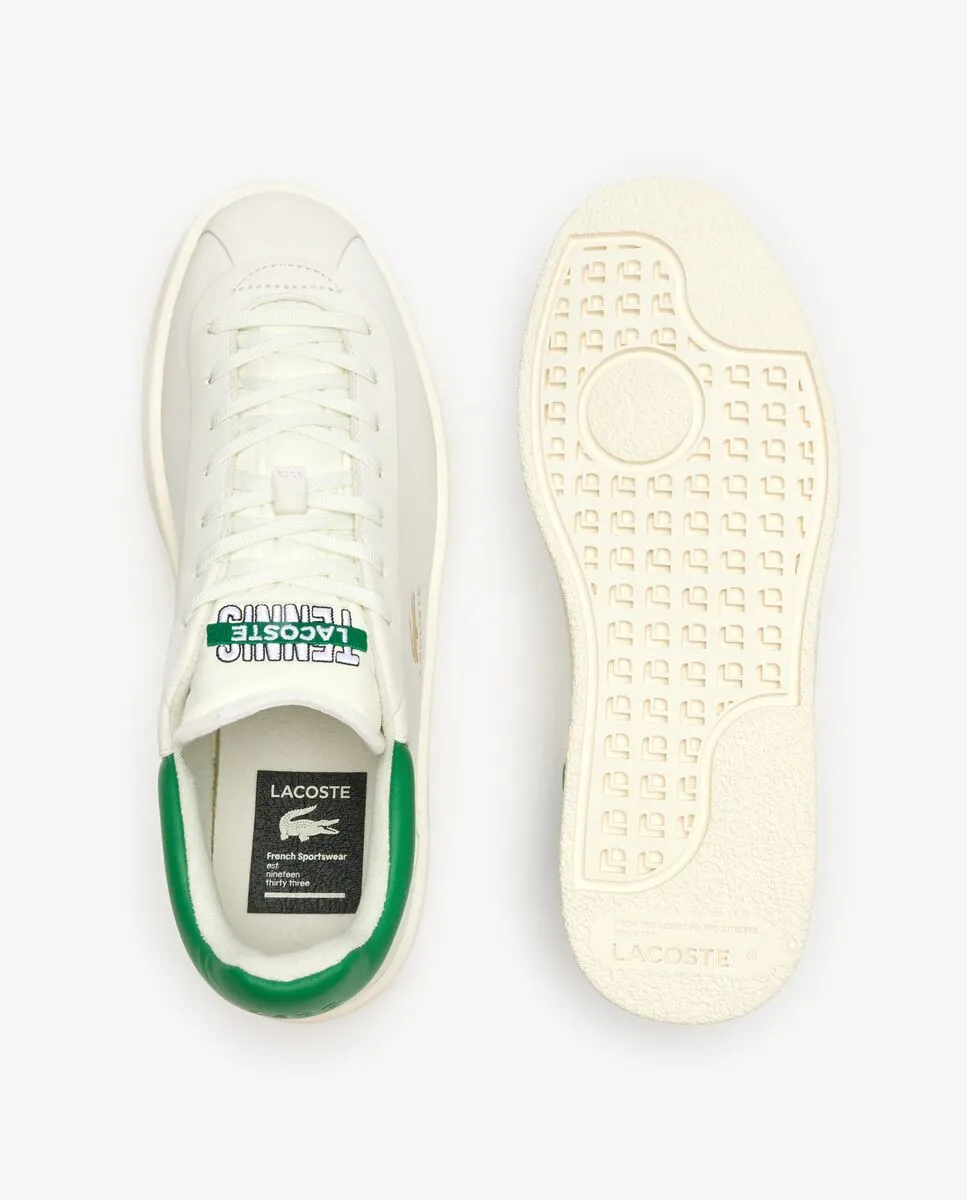 LACOSTE White Men’s Baseshot Premium Leather Trainers LACOSTE White Men’s Baseshot Premium Leather Trainers