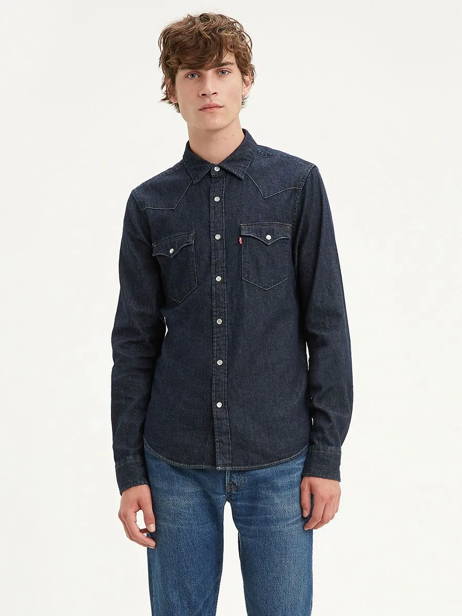 LEVI'S Men's Classic Western Standard Red Cast Rinse Takedown Navy Blue LEVI'S Men's Classic Western Standard Red Cast Rinse Takedown Navy Blue
