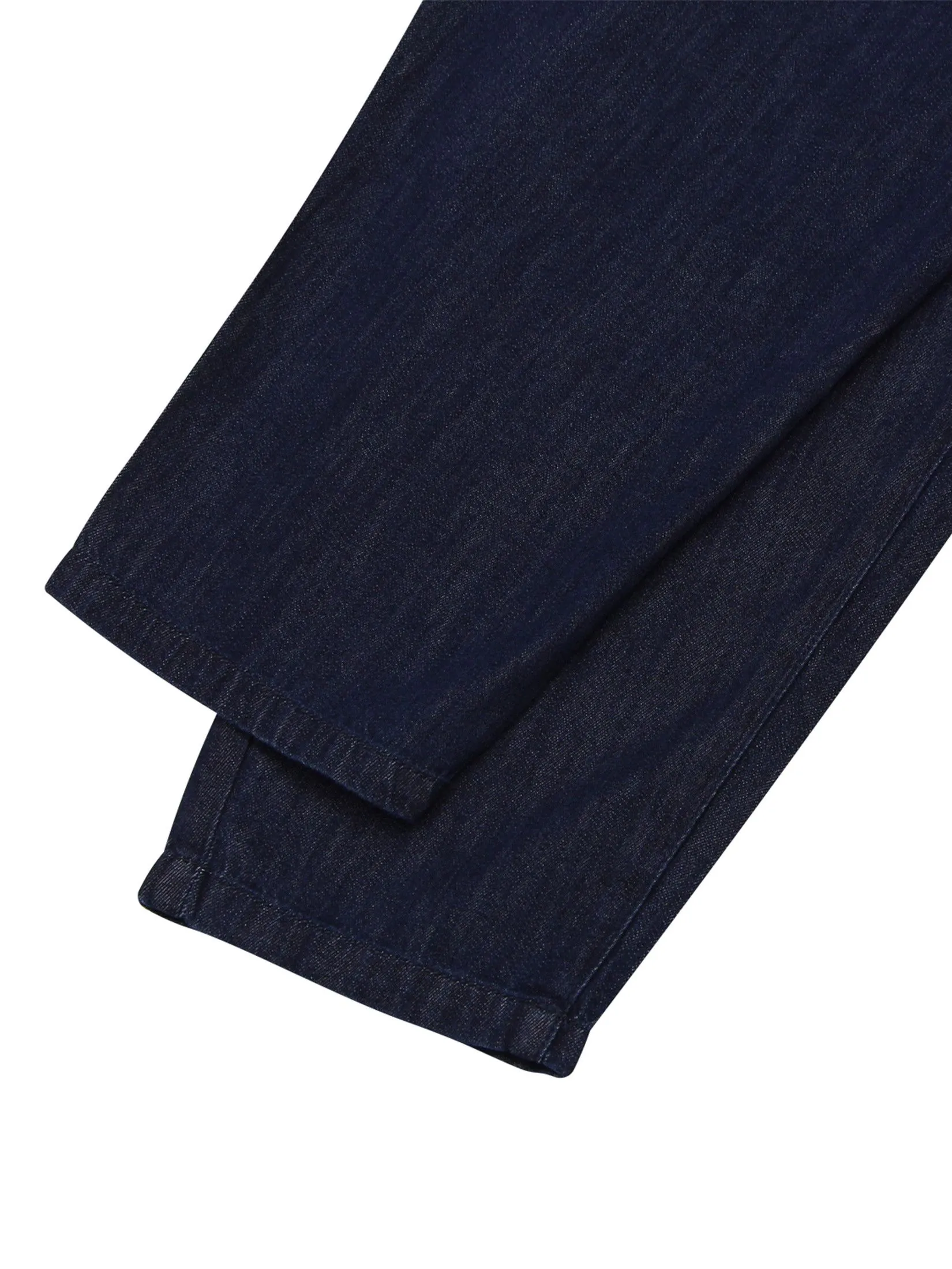 GIORDANO Women's Relaxed Elastic Denim Jeans Dark Indigo Blue GIORDANO Women's Relaxed Elastic Denim Jeans Dark Indigo Blue
