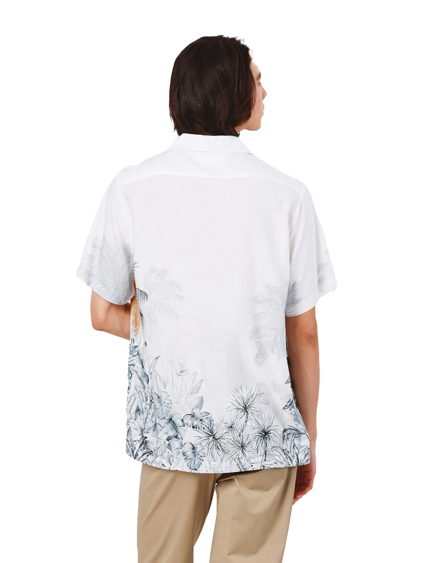 JOHN HENRY Men's Short Sleeves Hawaii Shirts (Relaxed Fit) DENIM Orange JOHN HENRY Men's Short Sleeves Hawaii Shirts (Relaxed Fit) DENIM Orange