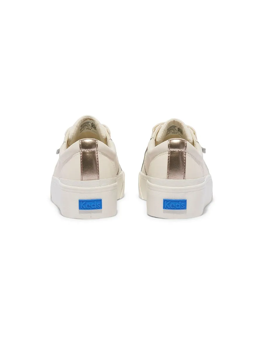 KEDS Women Jump Kick Duo Leather Metallic Pop White KEDS Women Jump Kick Duo Leather Metallic Pop White