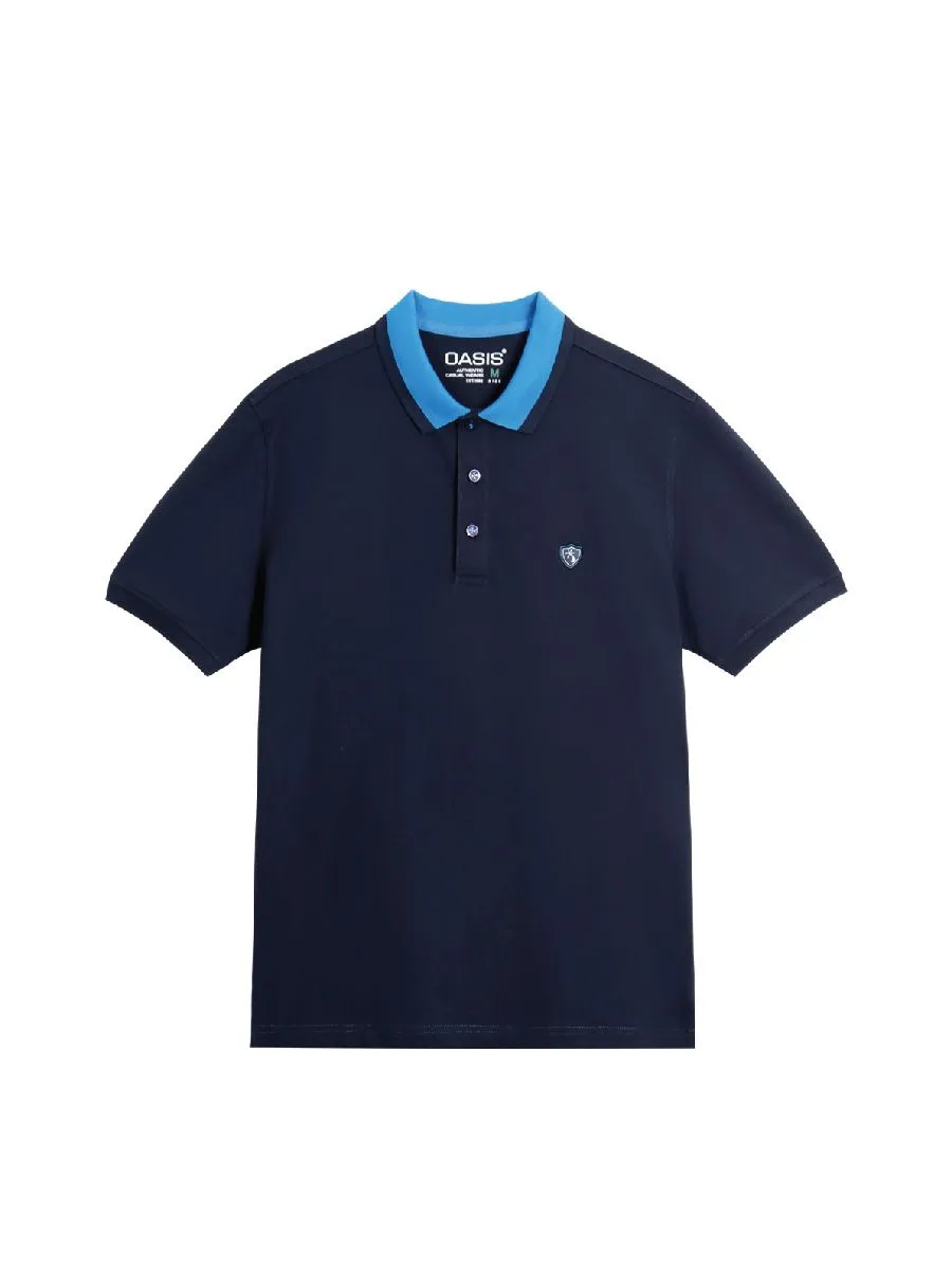 OASIS Men's short sleeve polo shirt Navy OASIS Men's short sleeve polo shirt Navy
