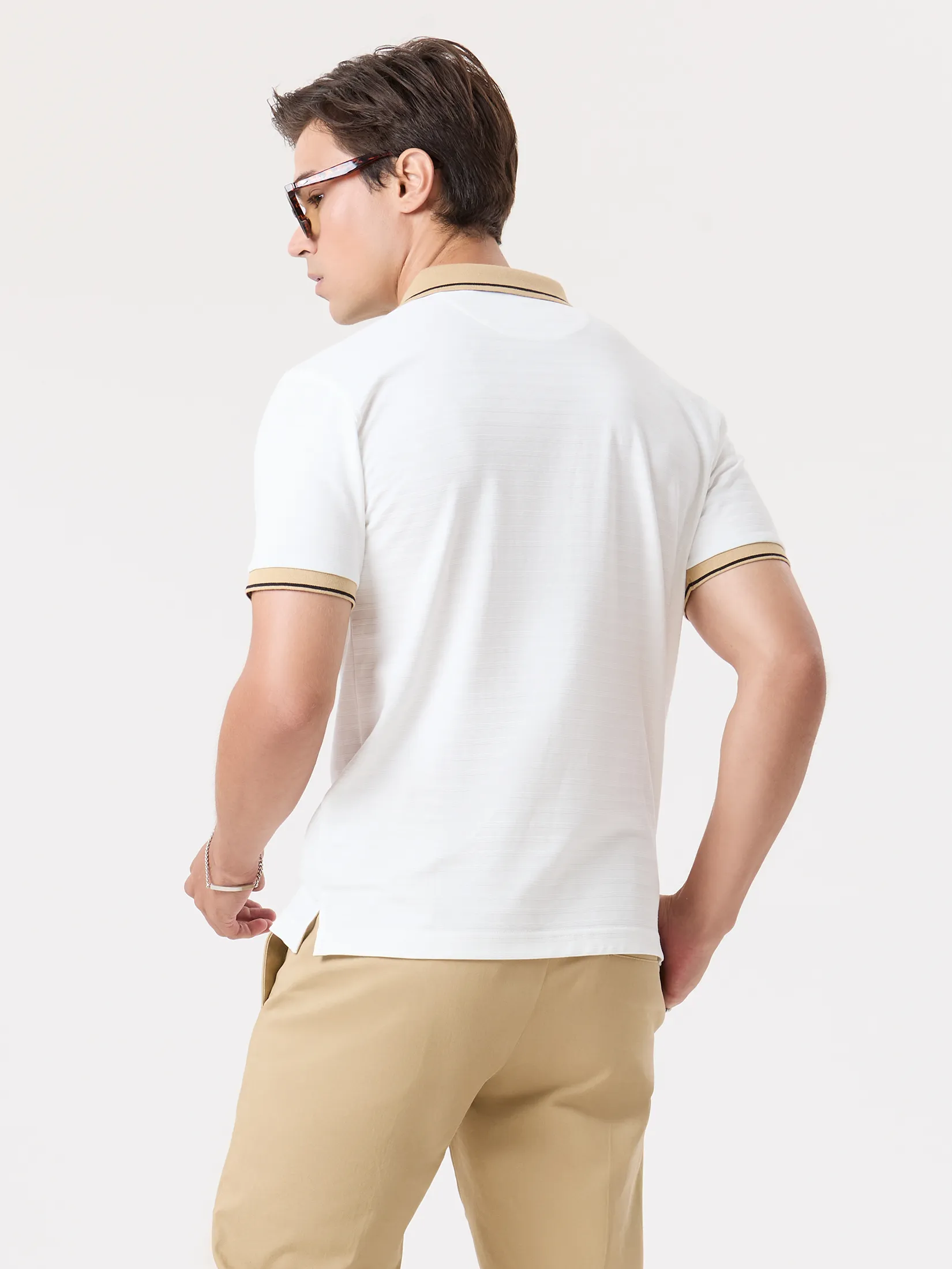 LTD New Gen Polo Shirt Man Off White LTD New Gen Polo Shirt Man Off White