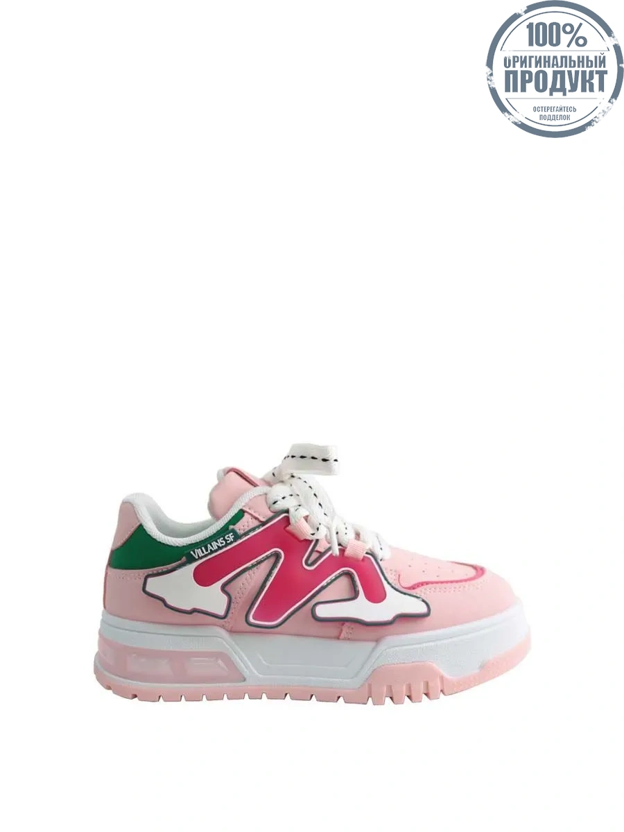 VILLAINS SF ENGROSS Women's Platform Comfort Chunky Sneakers PINK VILLAINS SF ENGROSS Women's Platform Comfort Chunky Sneakers PINK