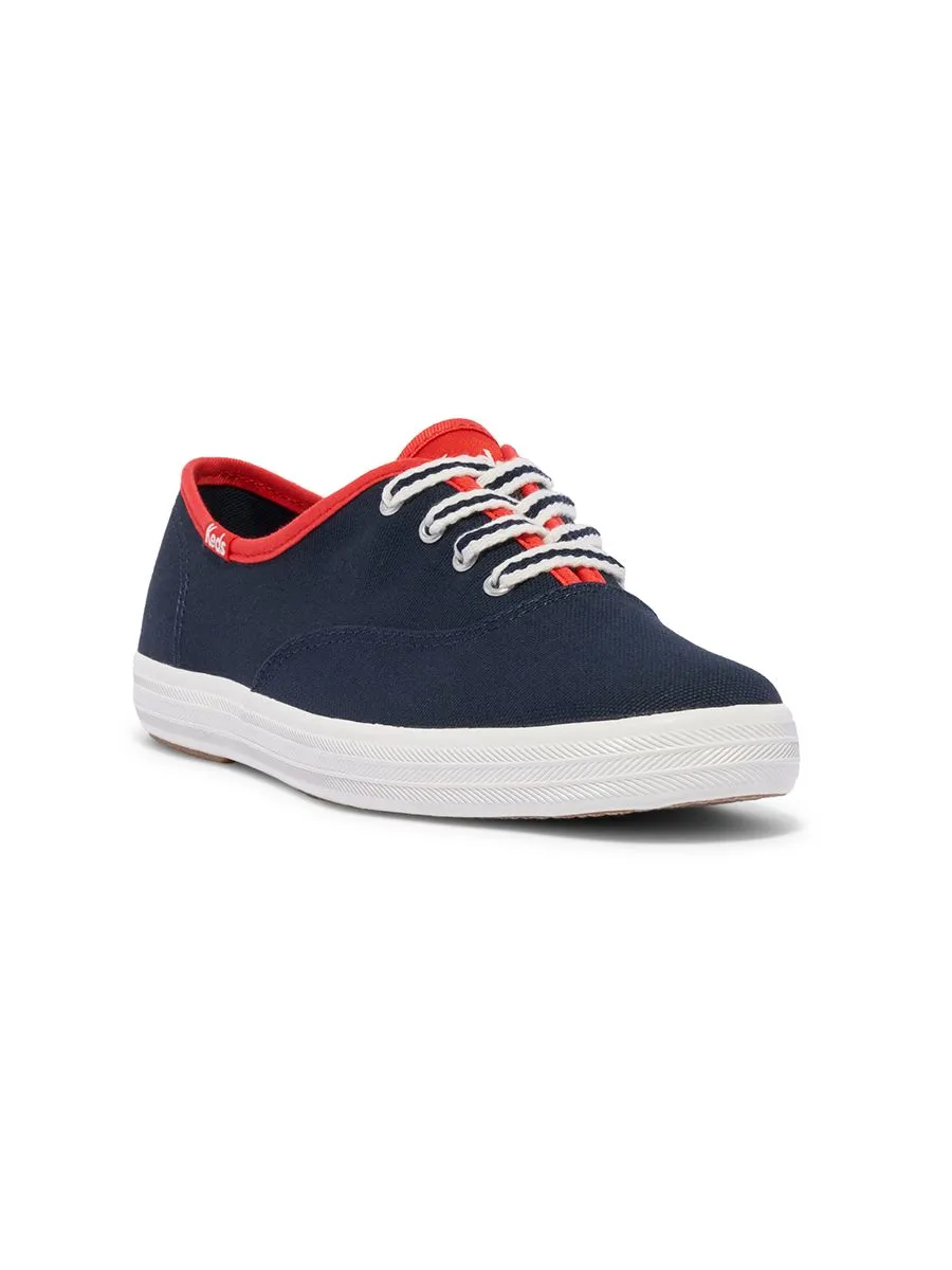 KEDS Women Champion Canvas Varsity Lace Blue KEDS Women Champion Canvas Varsity Lace Blue