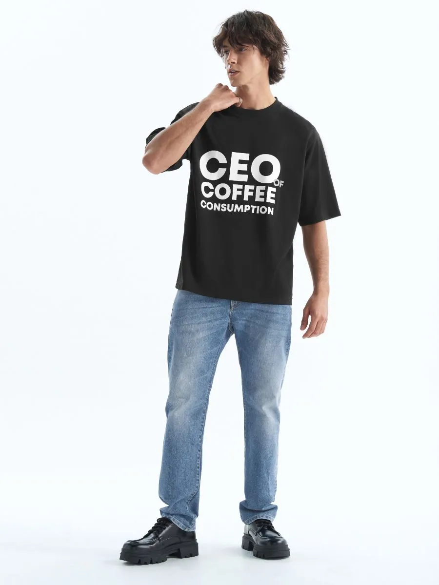 GQ Men T-Shirt Short Sleeves Round Neck Printed GQ Men T-Shirt Short Sleeves Round Neck Printed