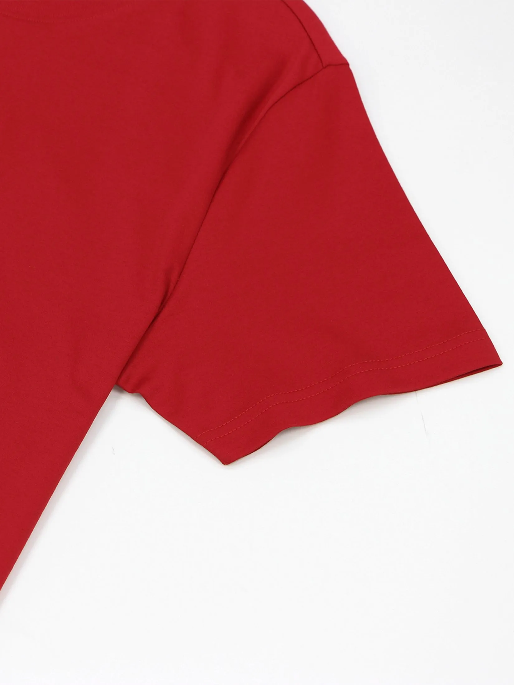 GIORDANO Men Liquid Touch Crew Neck Supremacy T-shirt (Smart Collar) Haute Red GIORDANO Men Liquid Touch Crew Neck Supremacy T-shirt (Smart Collar) Haute Red