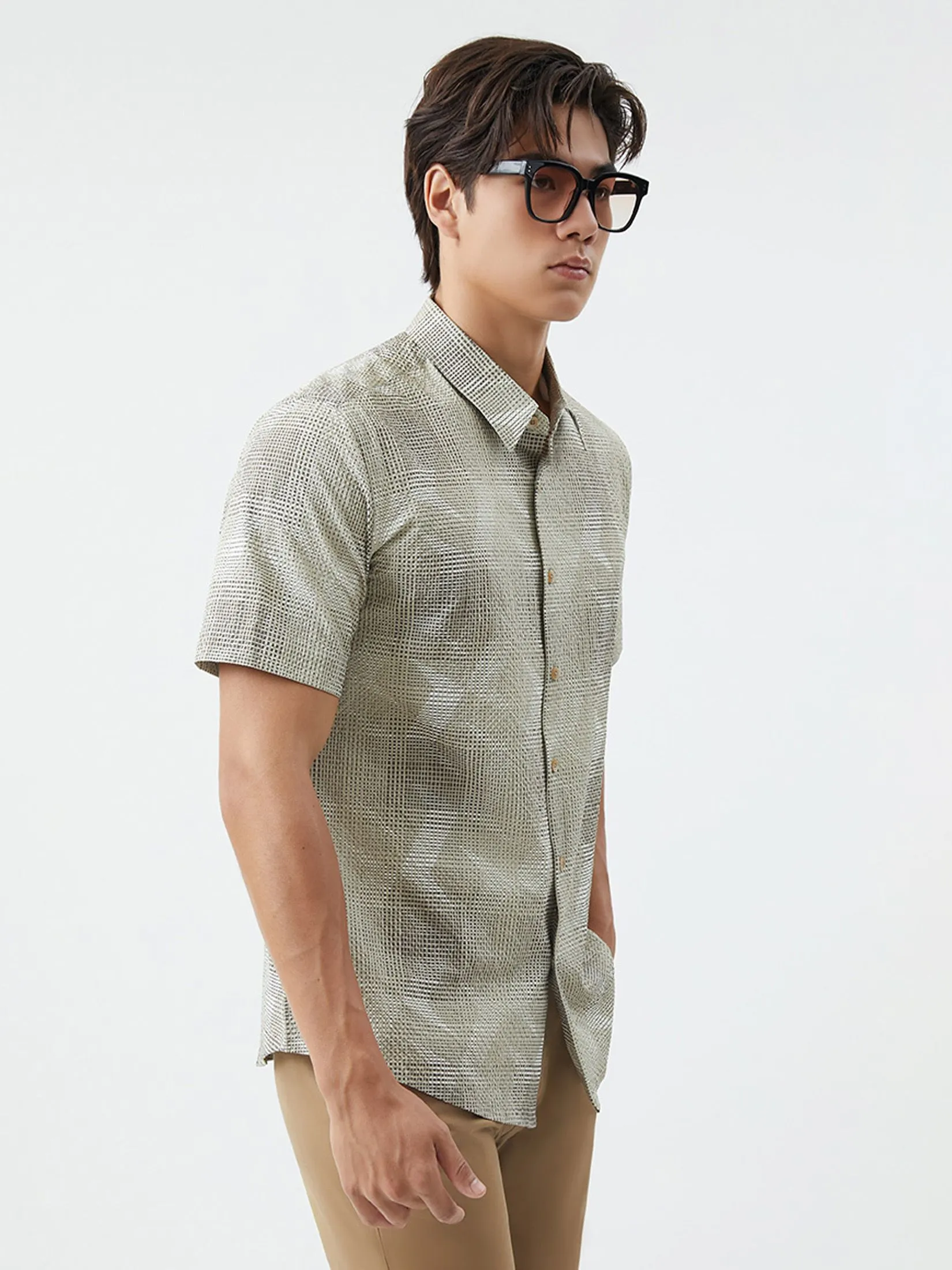 DAPPER DAPPER Geometric Mirage Print Shirt Multicolor DAPPER DAPPER Geometric Mirage Print Shirt Multicolor