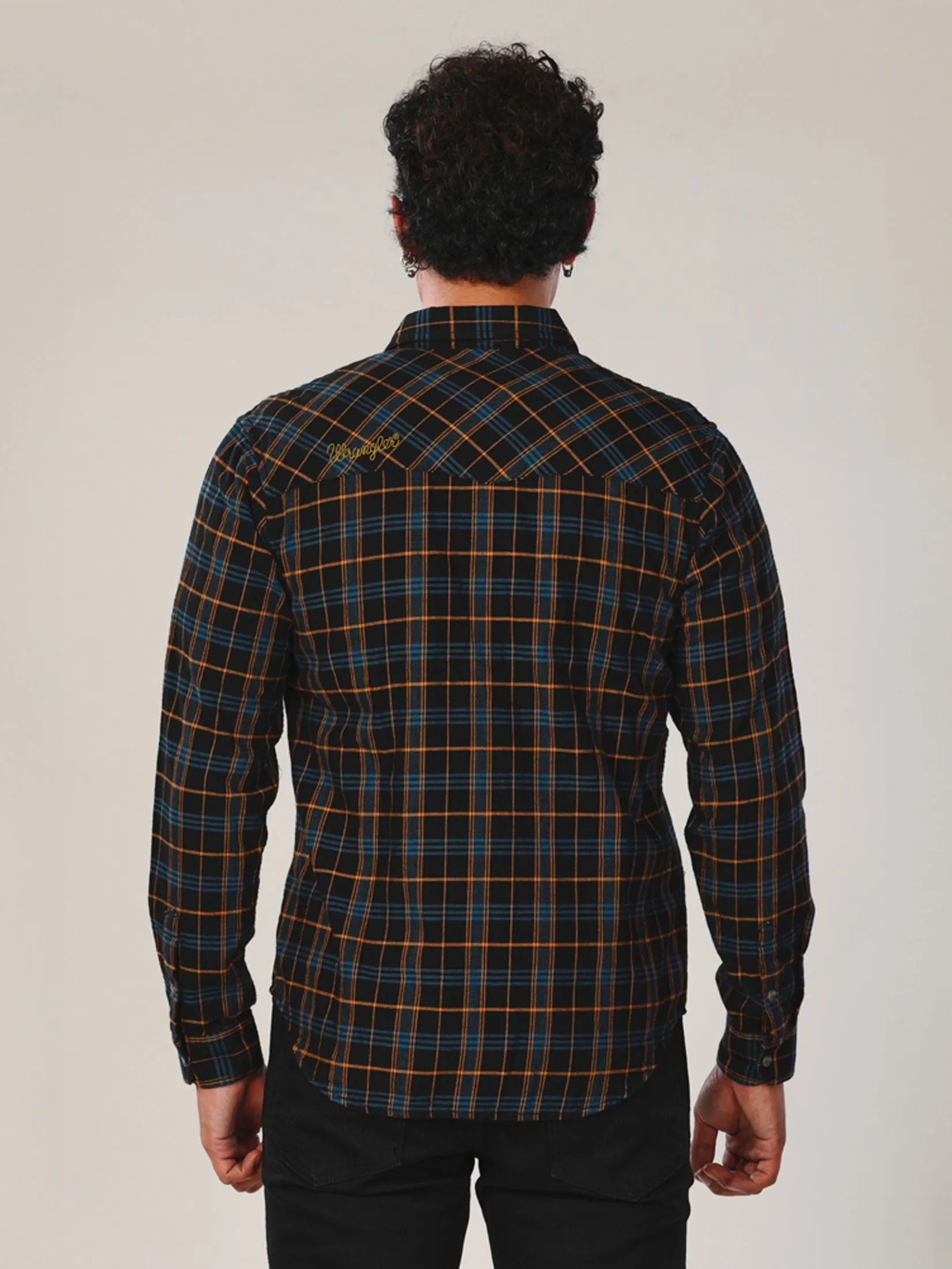 WRANGLER Men's Shirt Long Sleeve Everyday with Wrangler Collection Slim Fit Navy WRANGLER Men's Shirt Long Sleeve Everyday with Wrangler Collection Slim Fit Navy