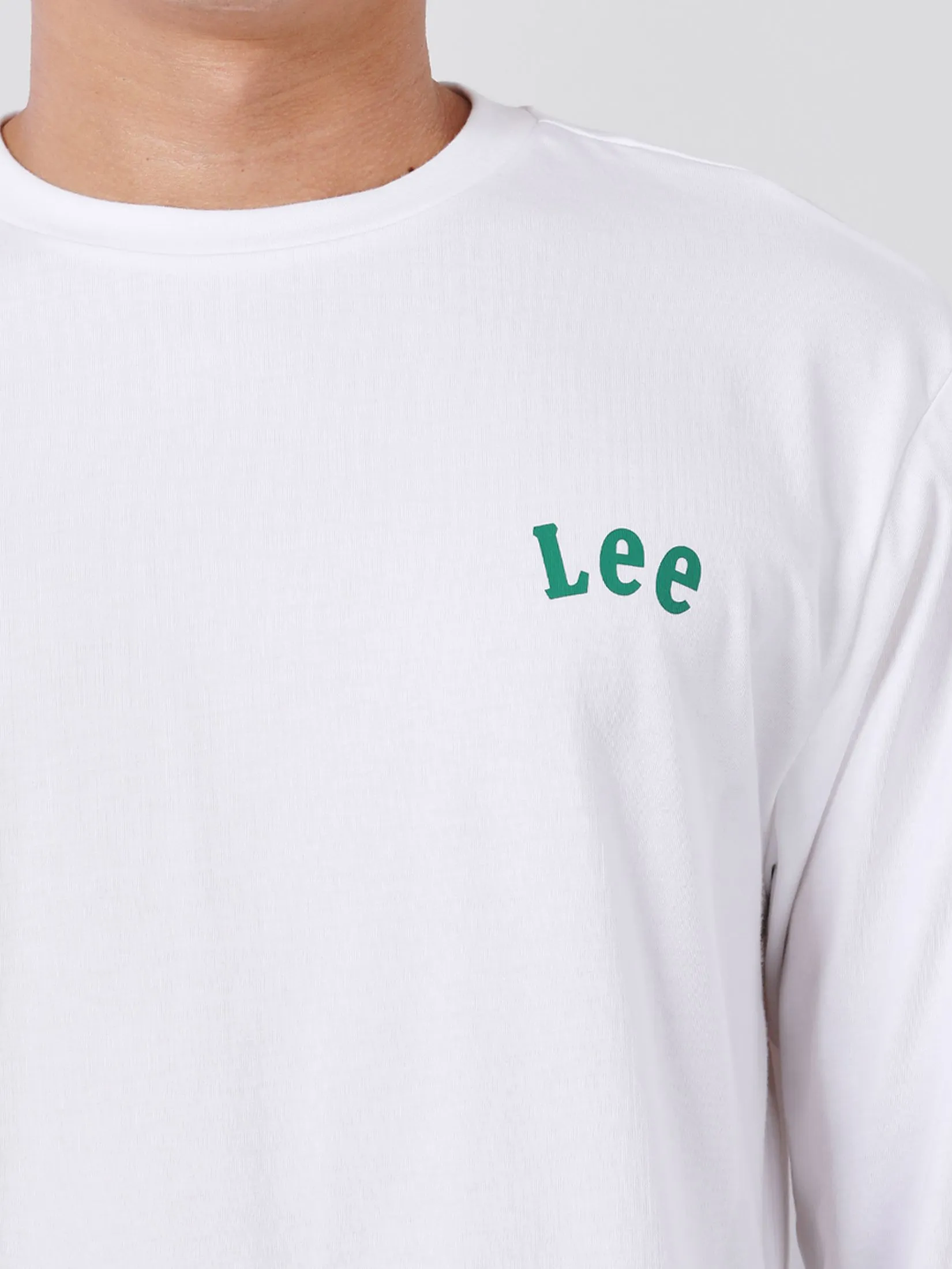 LEE Men's Tee Long Sleeve Regular Fit White LEE Men's Tee Long Sleeve Regular Fit White