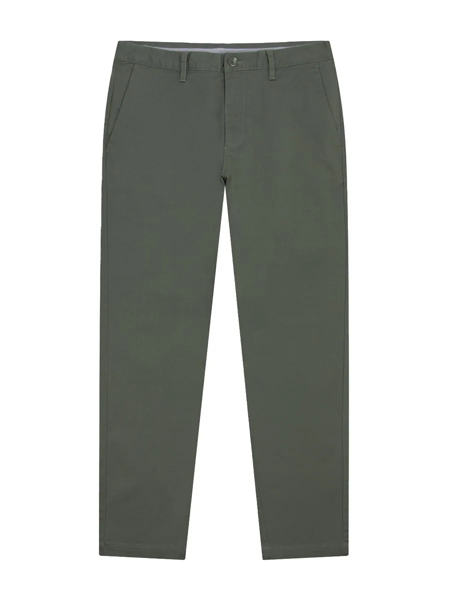 GIORDANO Men's Low rise Slim Taper Super Stretch Pants Dusty olive green GIORDANO Men's Low rise Slim Taper Super Stretch Pants Dusty olive green