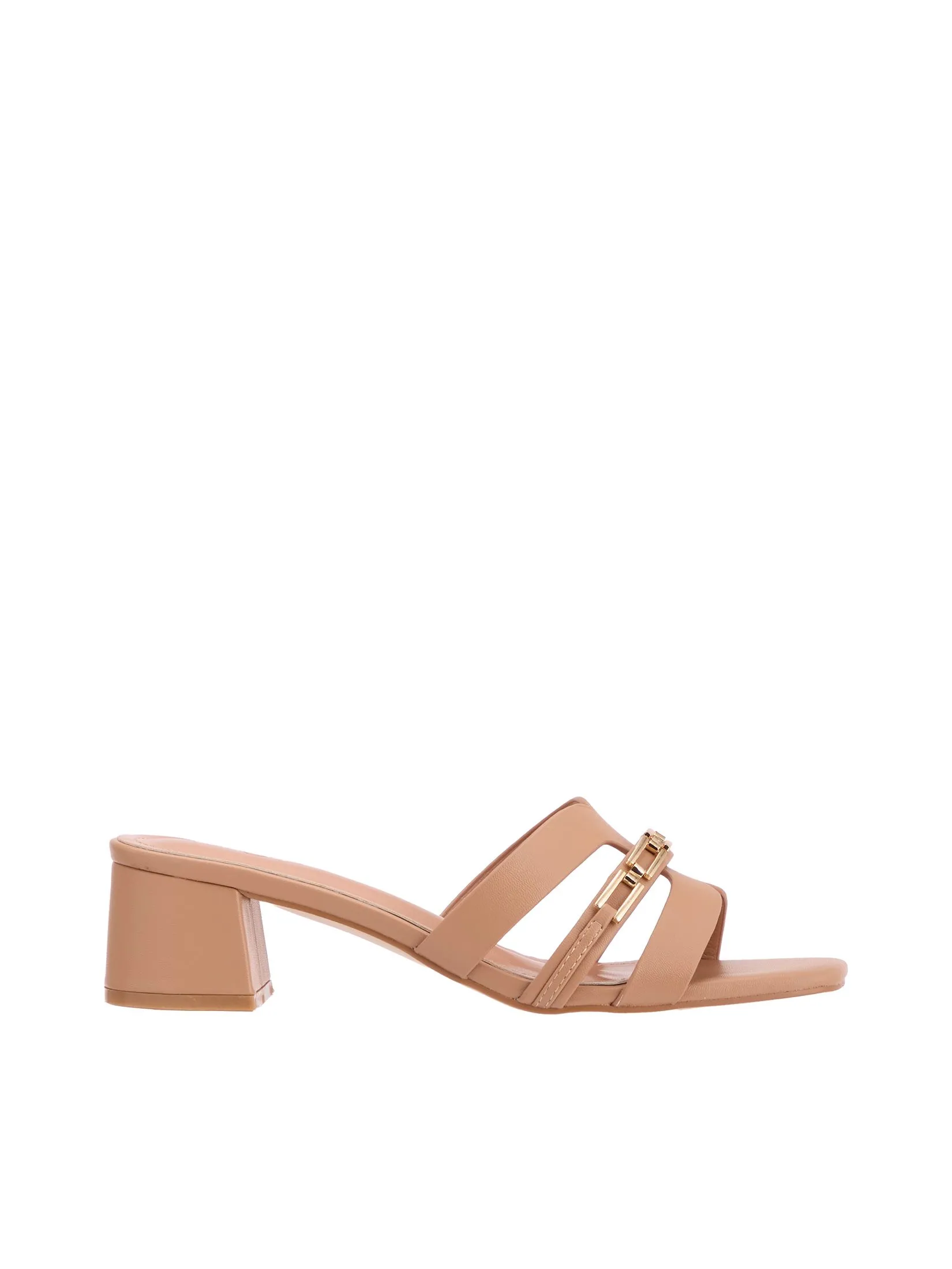 FOF Women Heels Straps Gold Chain Detail FOF Women Heels Straps Gold Chain Detail