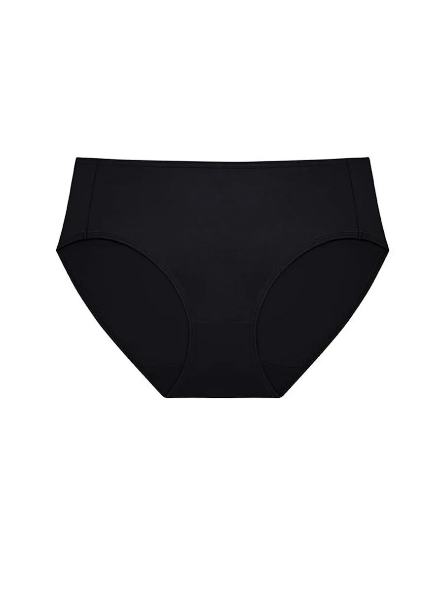 SABINA [Online Exclusive]  Microfiber Mid Waisted Panty - Black