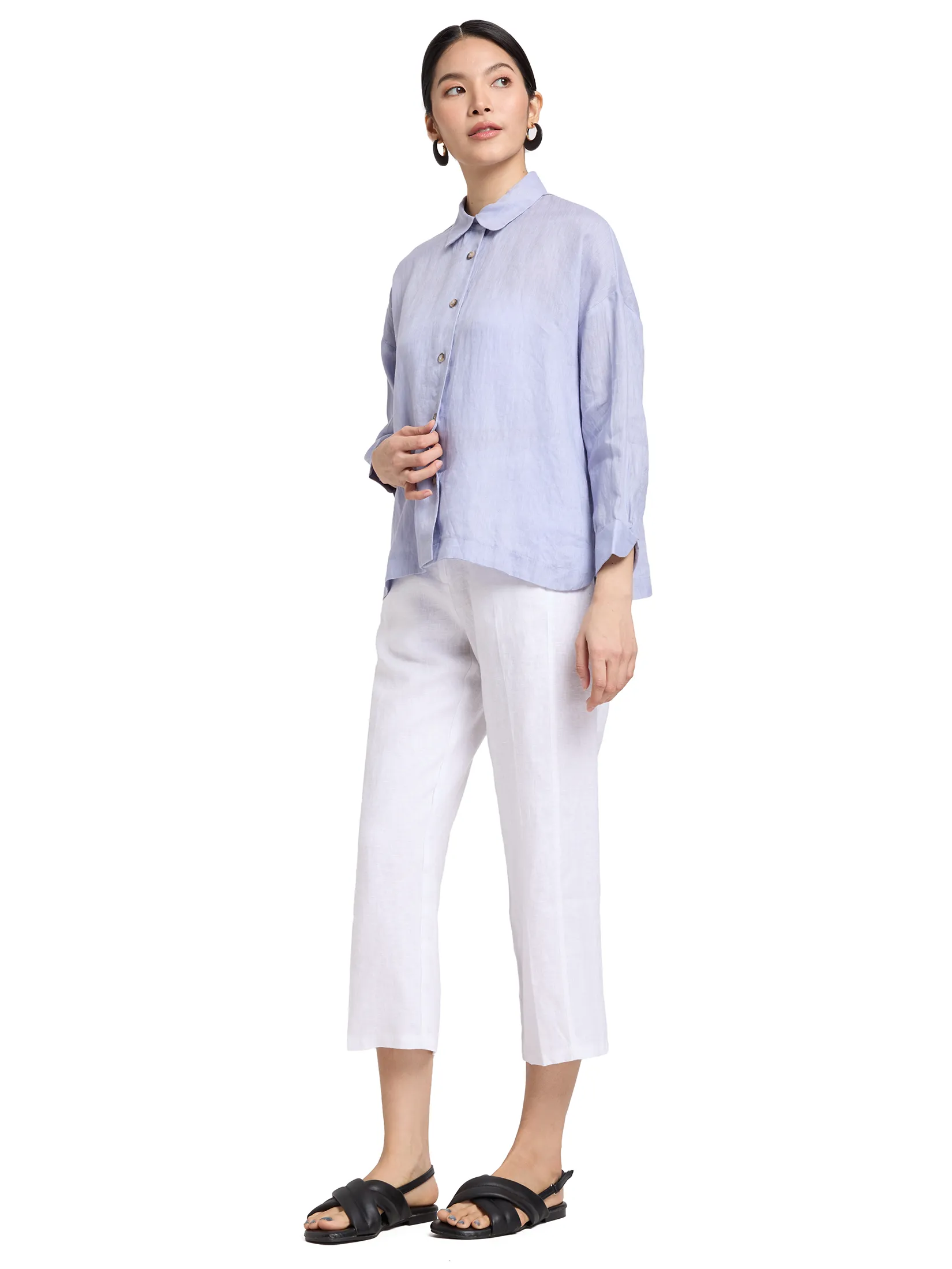 SIMPLICITY Women Pants Plain Tone Linen SIMPLICITY Women Pants Plain Tone Linen