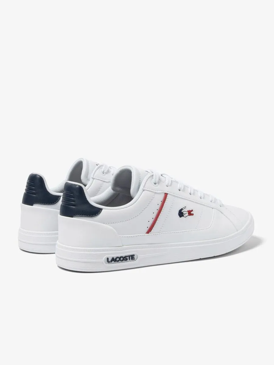LACOSTE White Men’s Lacoste Europa Pro Leather Heel Pop Trainers LACOSTE White Men’s Lacoste Europa Pro Leather Heel Pop Trainers