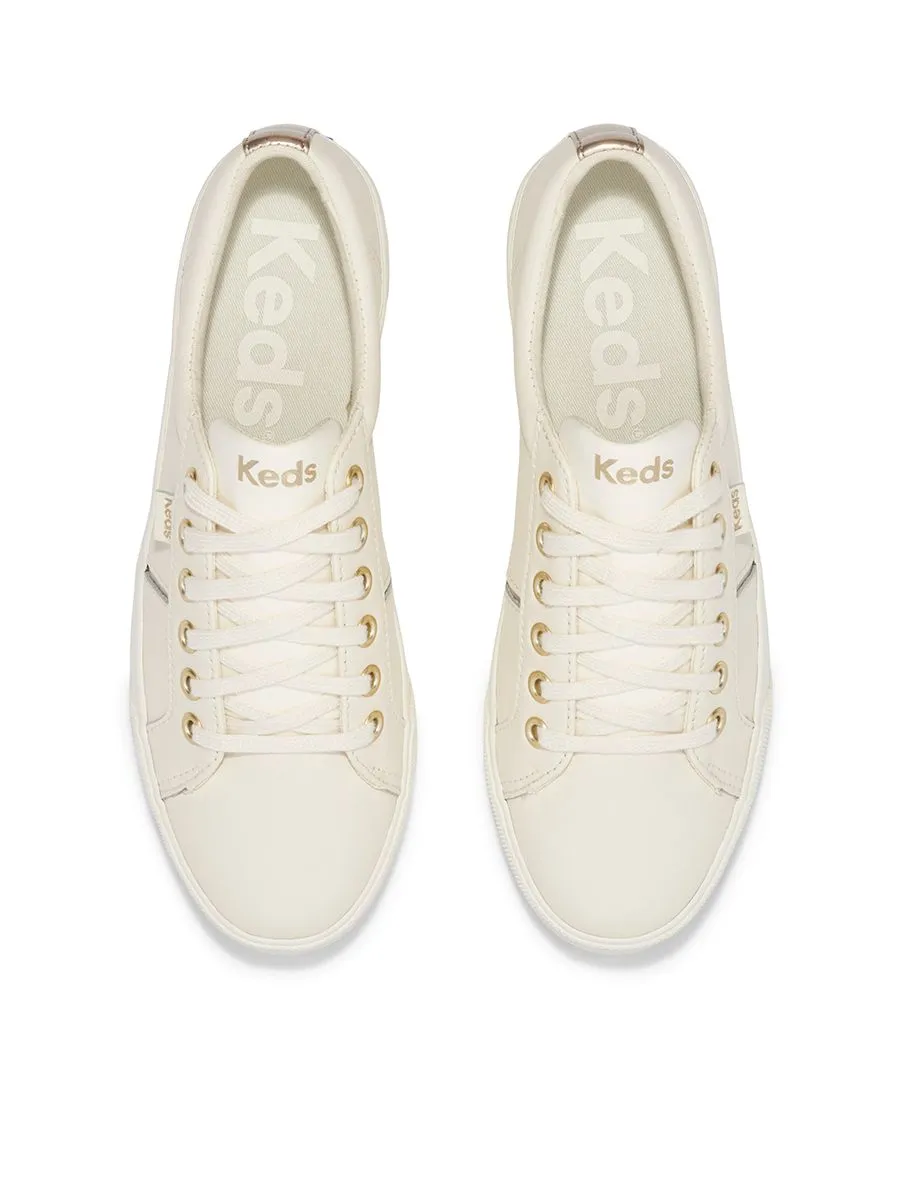 KEDS Women Jump Kick Duo Leather Metallic Pop White KEDS Women Jump Kick Duo Leather Metallic Pop White