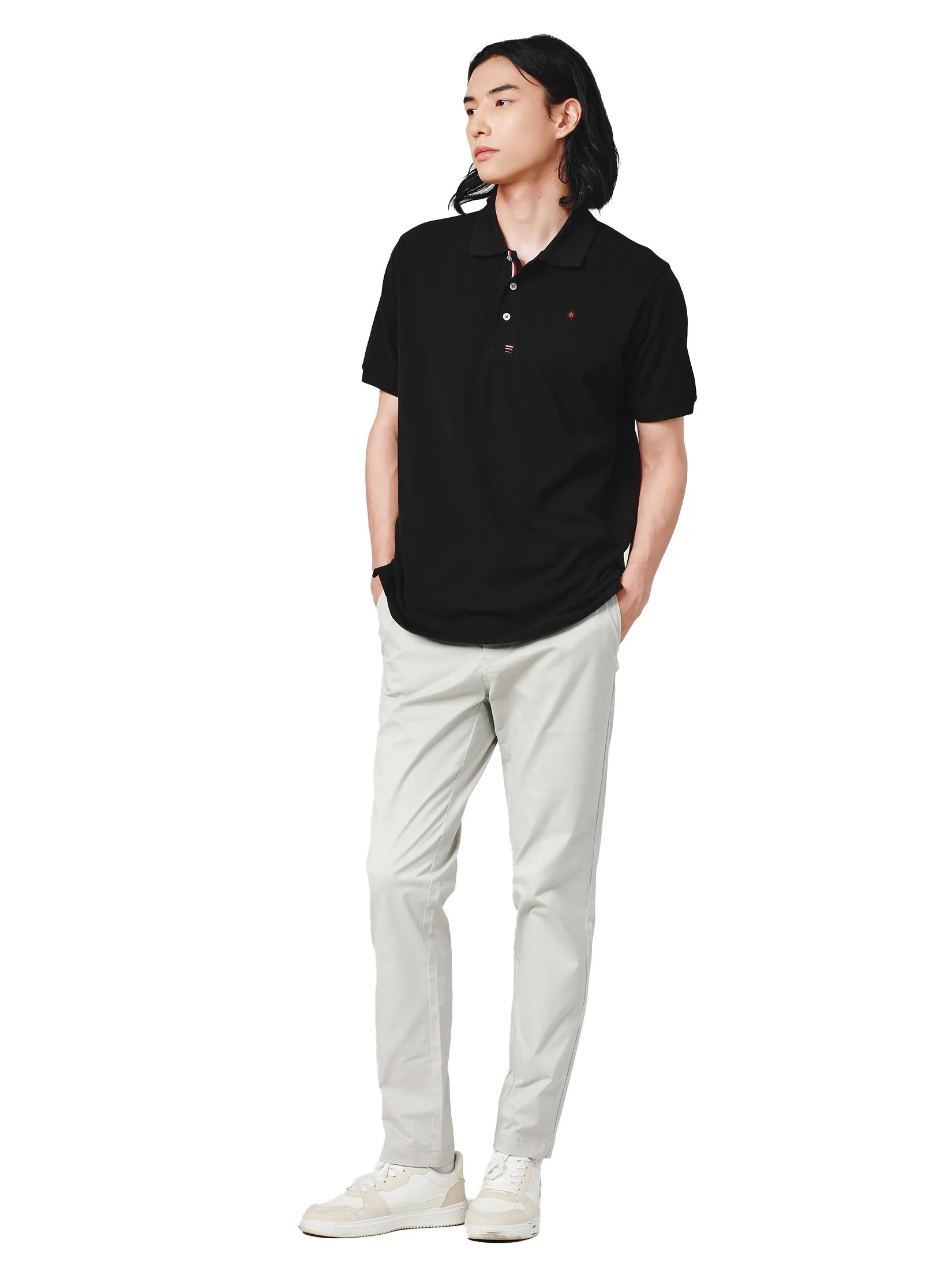 JOHN HENRY Men's Polo (Slim Fit) ESSENTIALS Black JOHN HENRY Men's Polo (Slim Fit) ESSENTIALS Black
