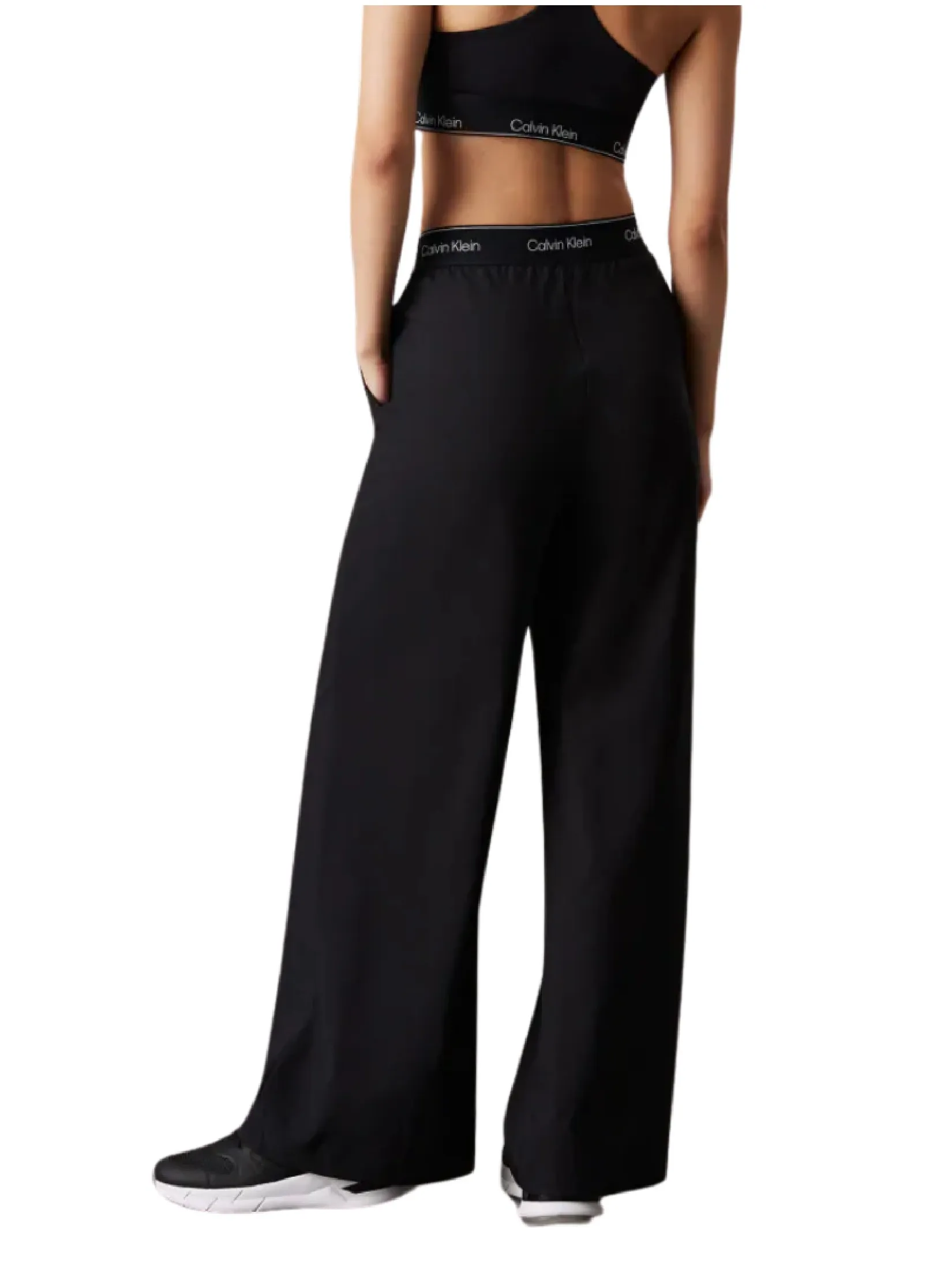 CALVIN KLEIN Women s Wide Leg Track Pant Black CALVIN KLEIN Women s Wide Leg Track Pant Black