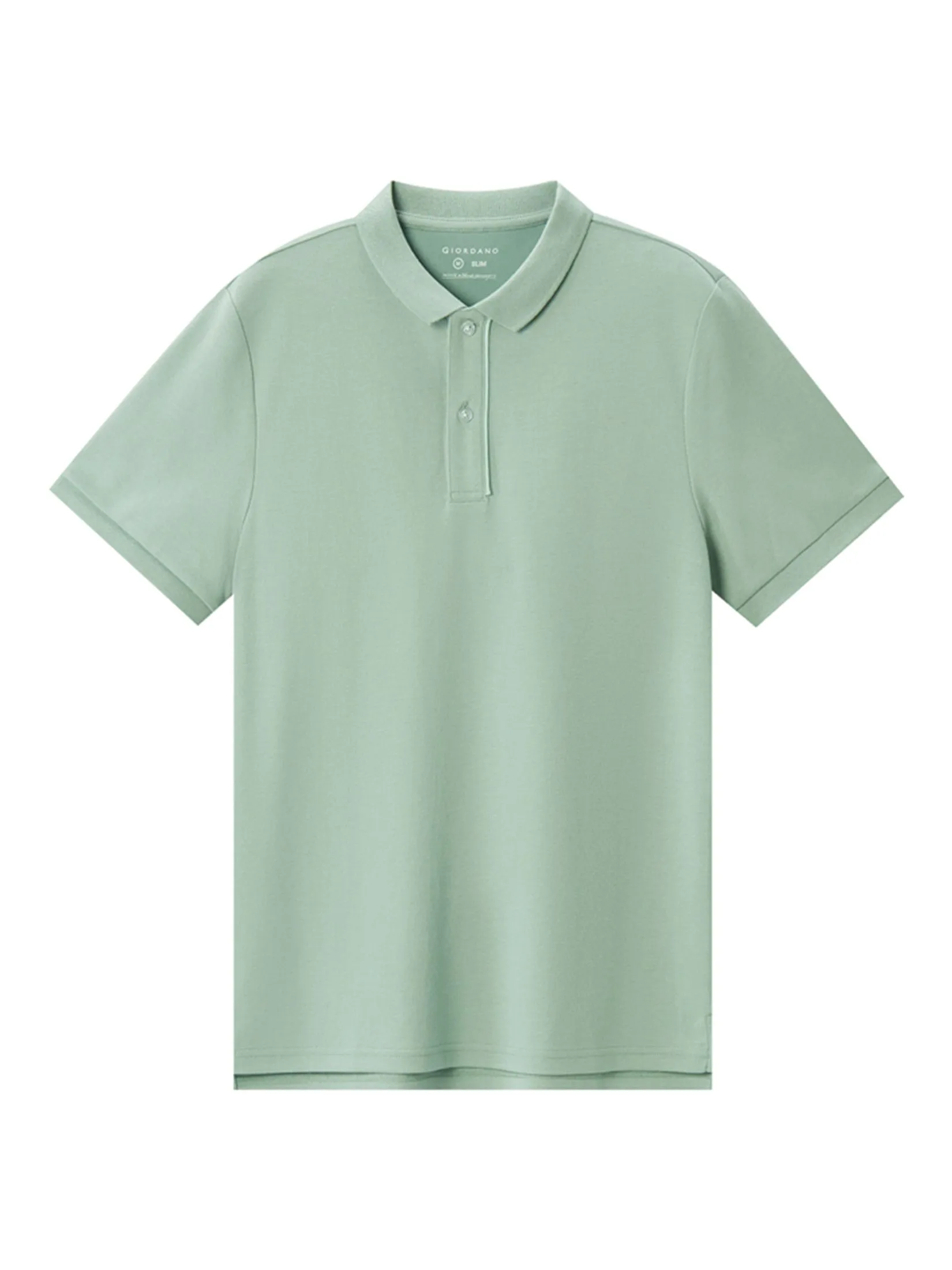 GIORDANO Men's Slim Pique Cool Polo Aqua Gray green GIORDANO Men's Slim Pique Cool Polo Aqua Gray green